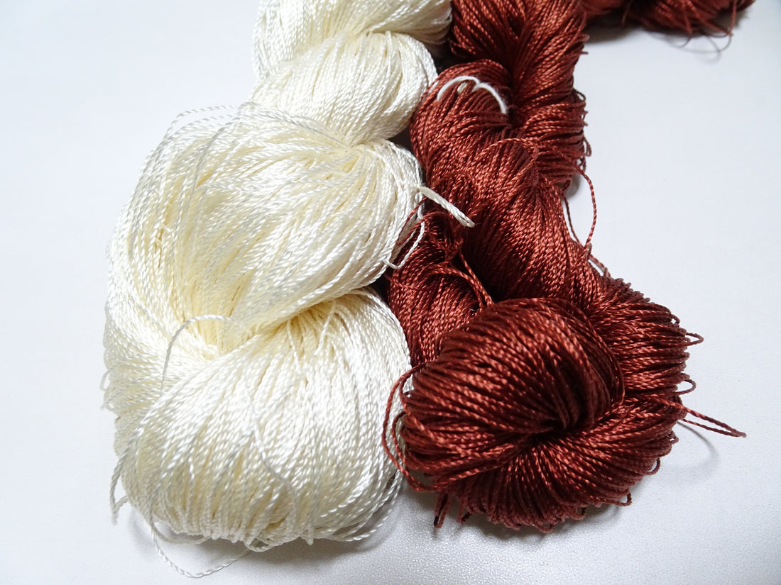 Japanese Vintage Twisted Silk Thread 2sets Embroidery & Weaving 17796