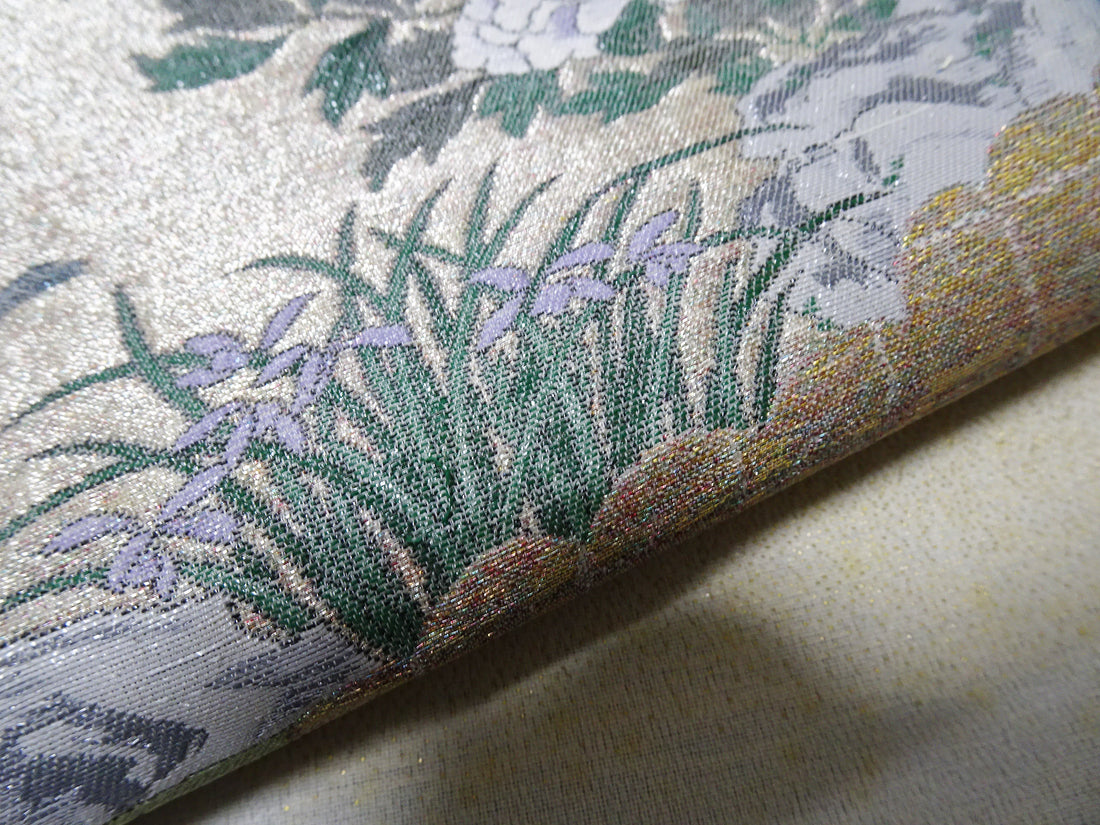 Japanese vintage Rare Silk sample fabric Juko Ori  9649