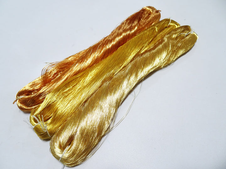 Special price!! Japanese Vintage Superb Gold Leaf Thread 3sets embroidery 3000M 16672  0.27mm