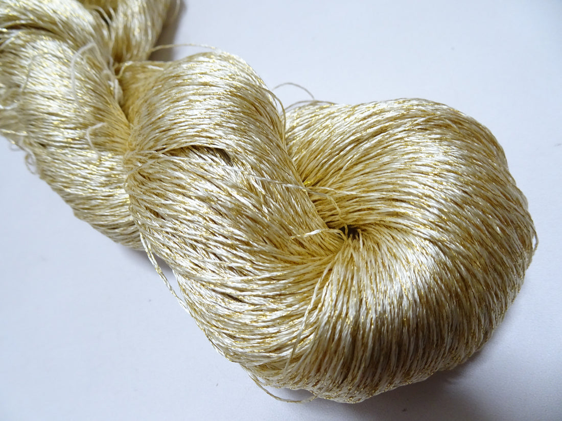 Japanese Vintage High Class Rare Silk Thread Mixture of Gold embroidery 18489