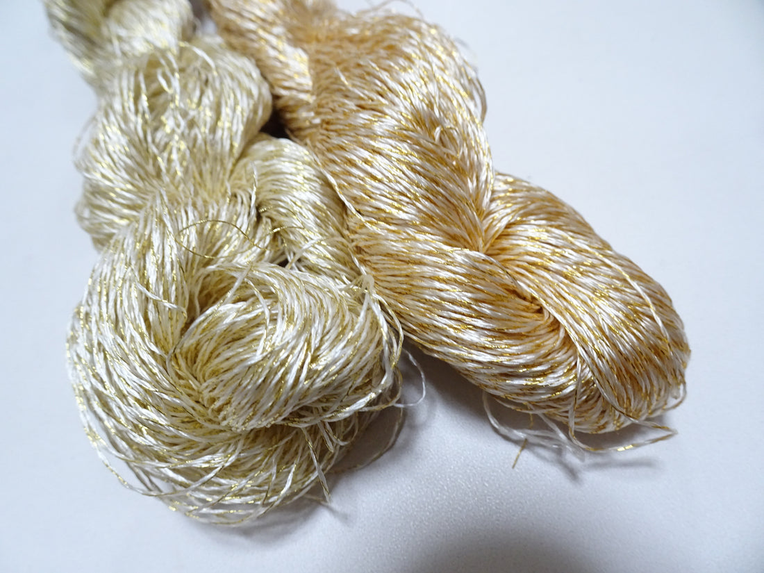 Japanese Vintage High Class Rare Silk Thread Mixture of Gold embroidery 15977