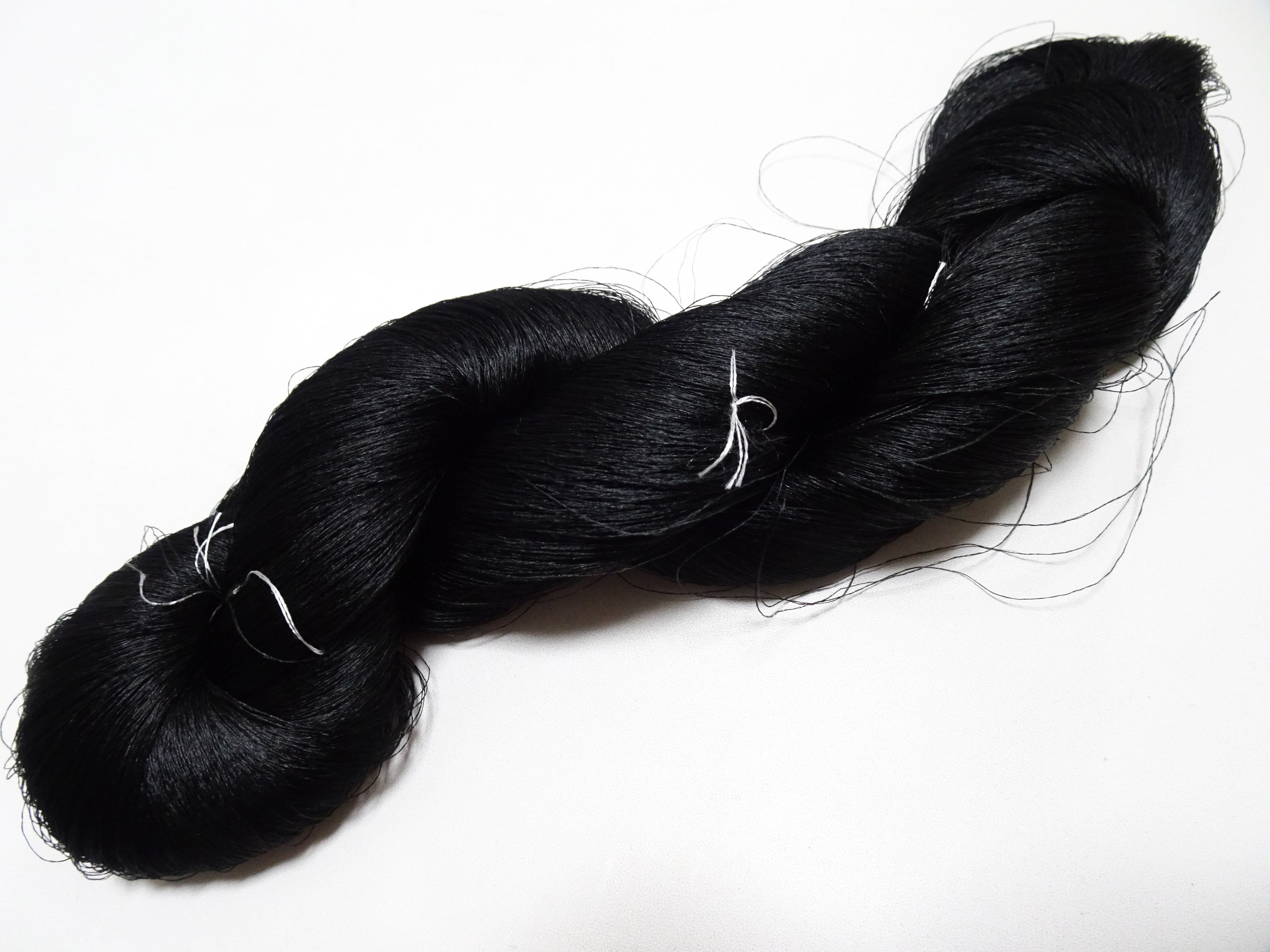 Japanese Vintage Kizome-Dyed Silk Thread Black 19002
