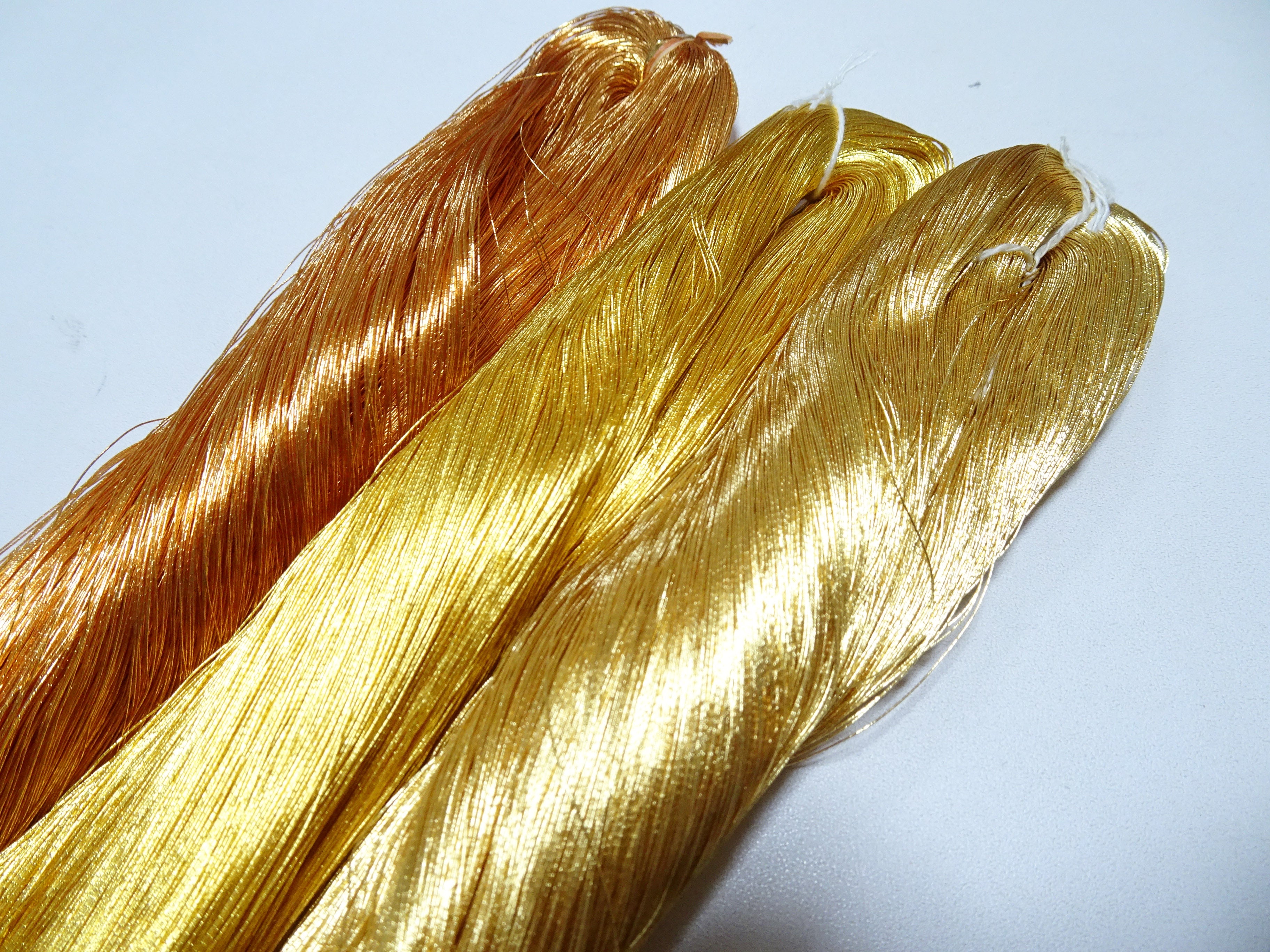Special price!! Japanese Vintage Superb Gold Leaf Thread 3sets embroidery 3000M 16672  0.27mm
