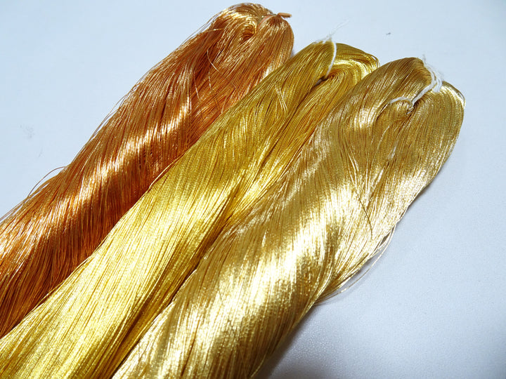 Special price!! Japanese Vintage Superb Gold Leaf Thread 3sets embroidery 3000M 16672  0.27mm