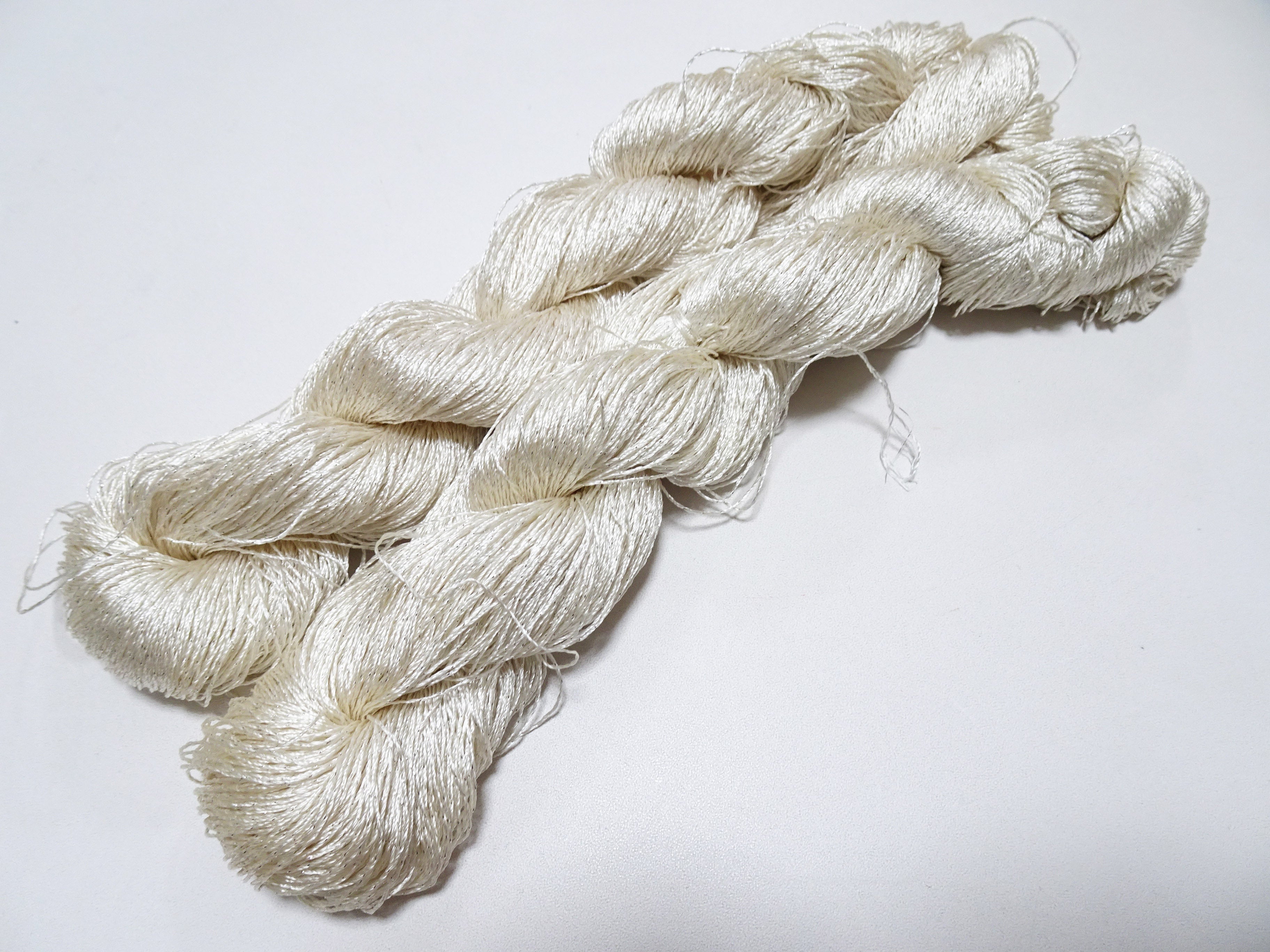 Japanese Vintage High Class Rare Silk Thread 2sets Mixture of Silver embroidery 15978