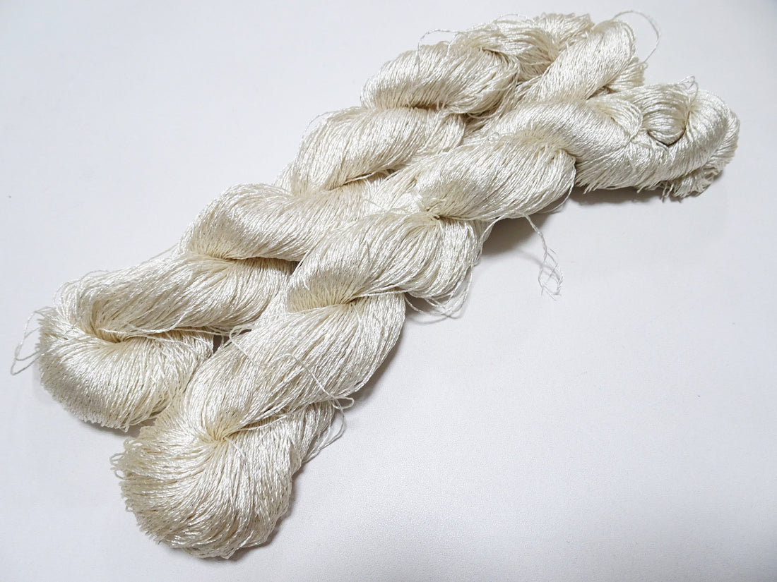 Japanese Vintage High Class Rare Silk Thread 2sets Mixture of Silver embroidery 15978