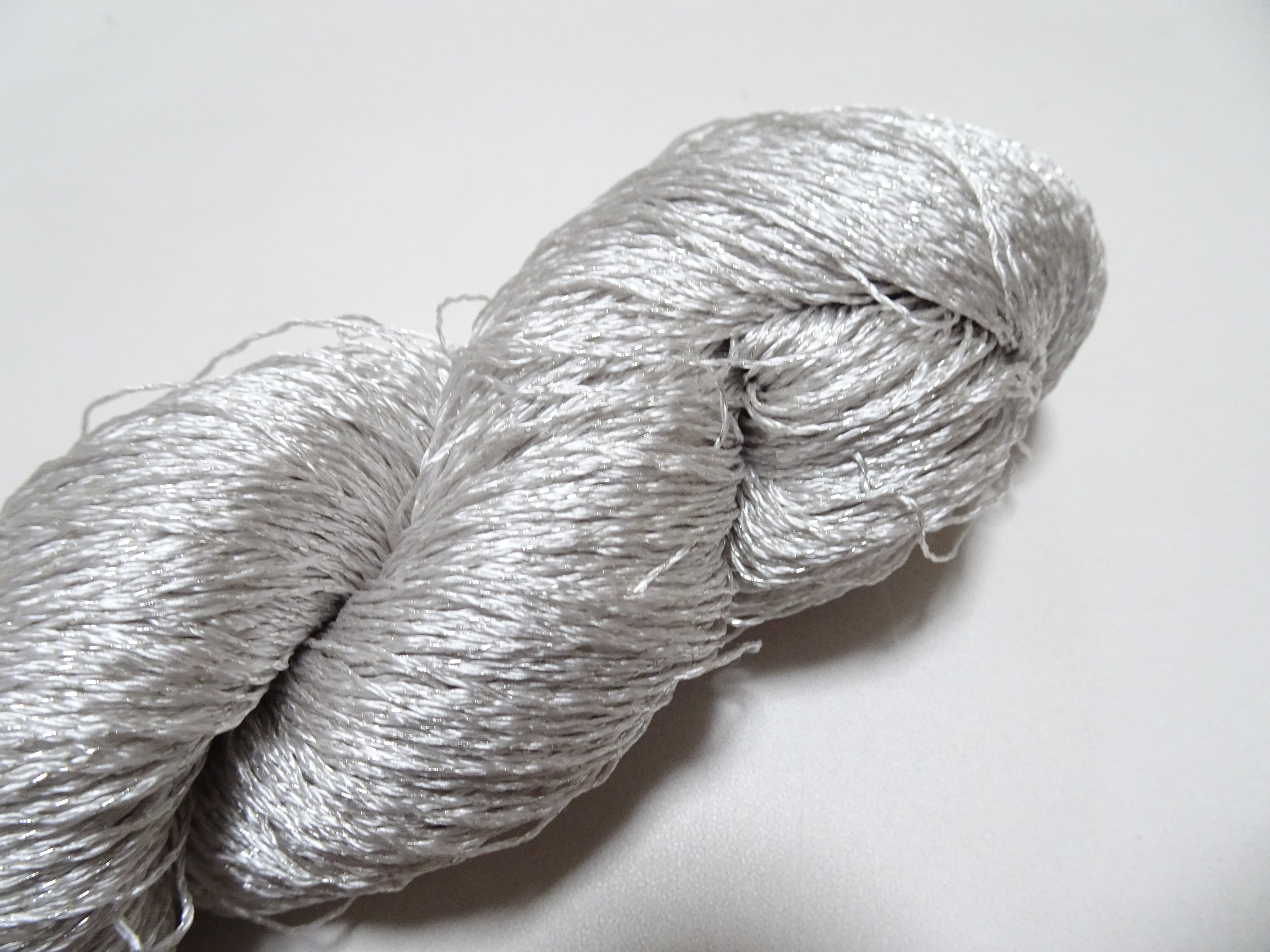 Japanese Vintage High Class Rare Silk Thread Mixture of Silvert embroidery 18490