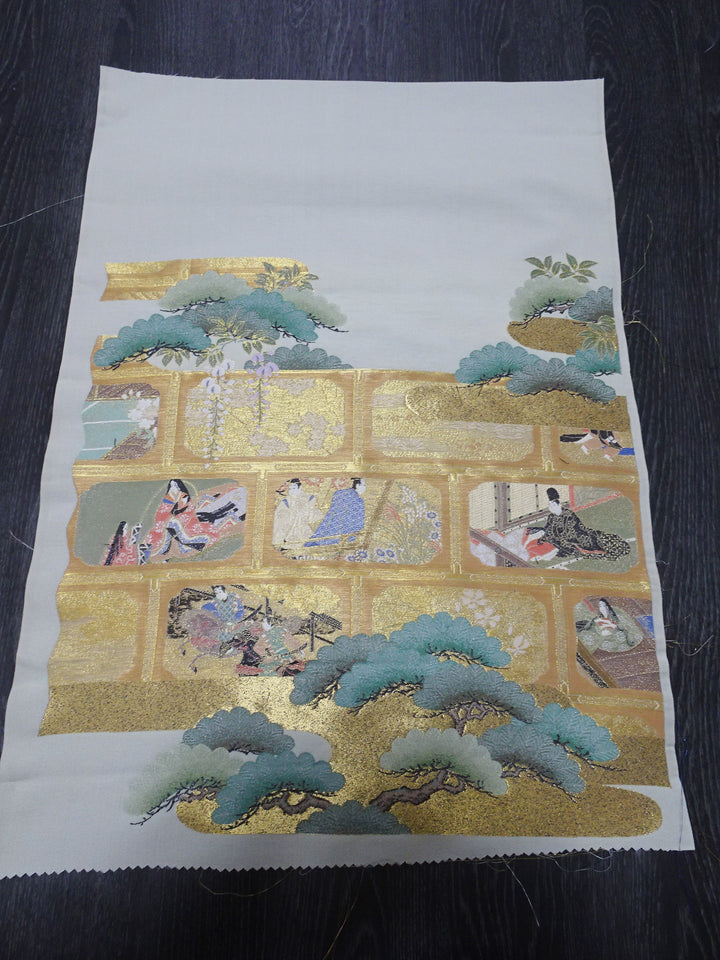 Japanese vintage Rare Silk sample fabric Juko Ori  9650