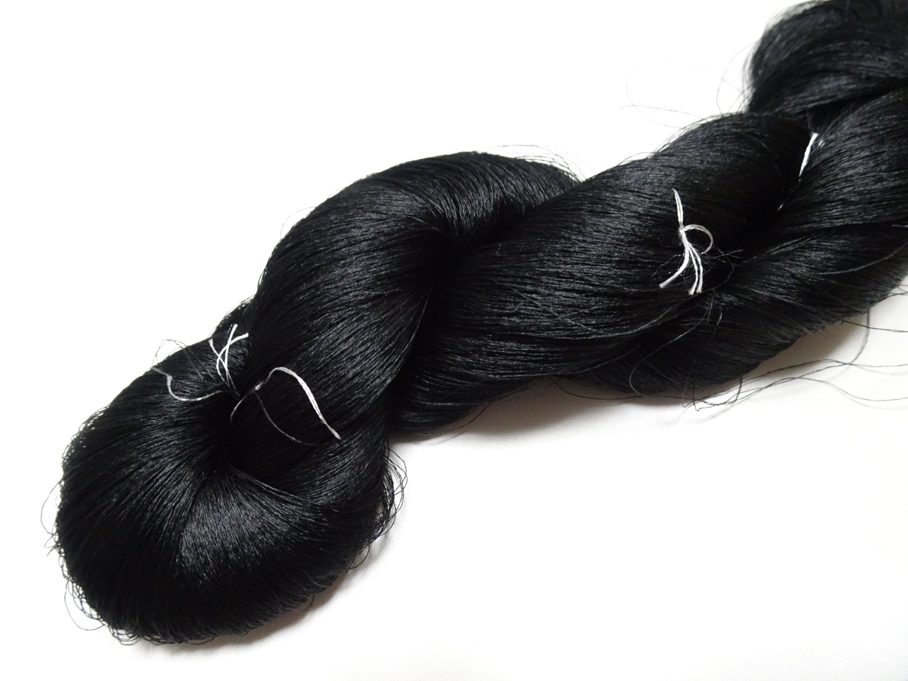 Japanese Vintage Kizome-Dyed Silk Thread Black 19002