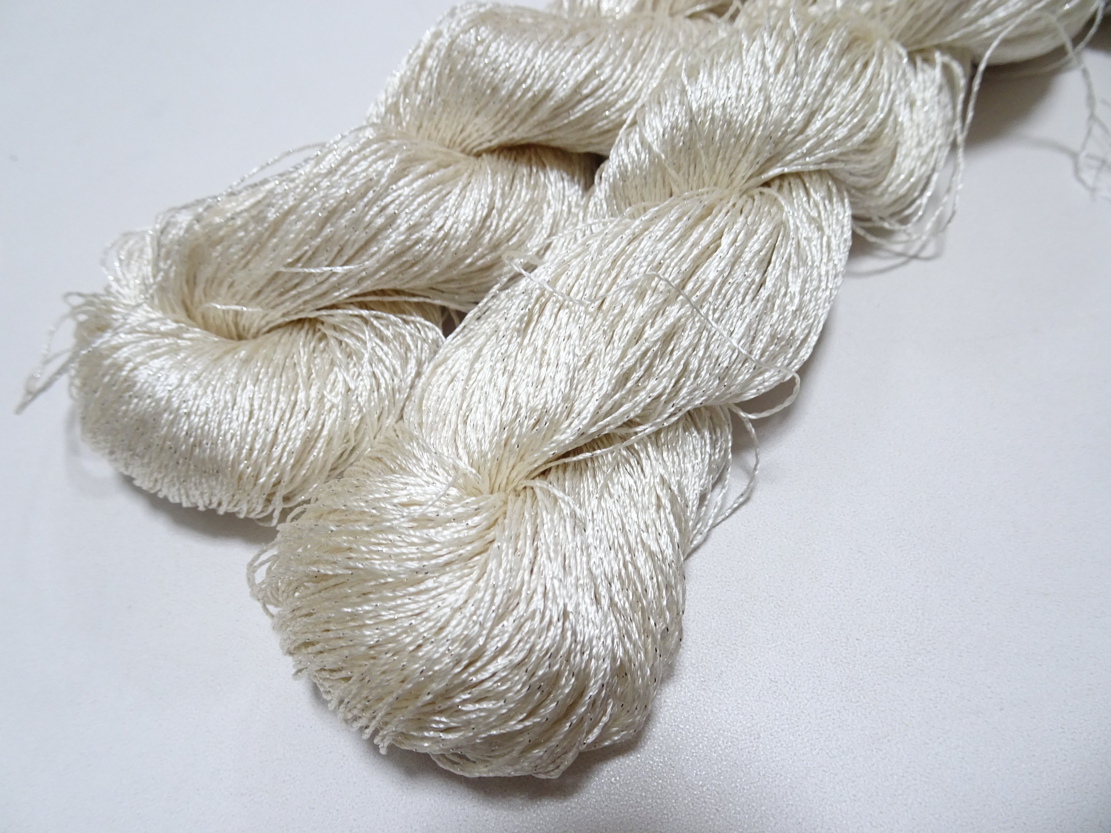 Japanese Vintage High Class Rare Silk Thread 2sets Mixture of Silver embroidery 15978