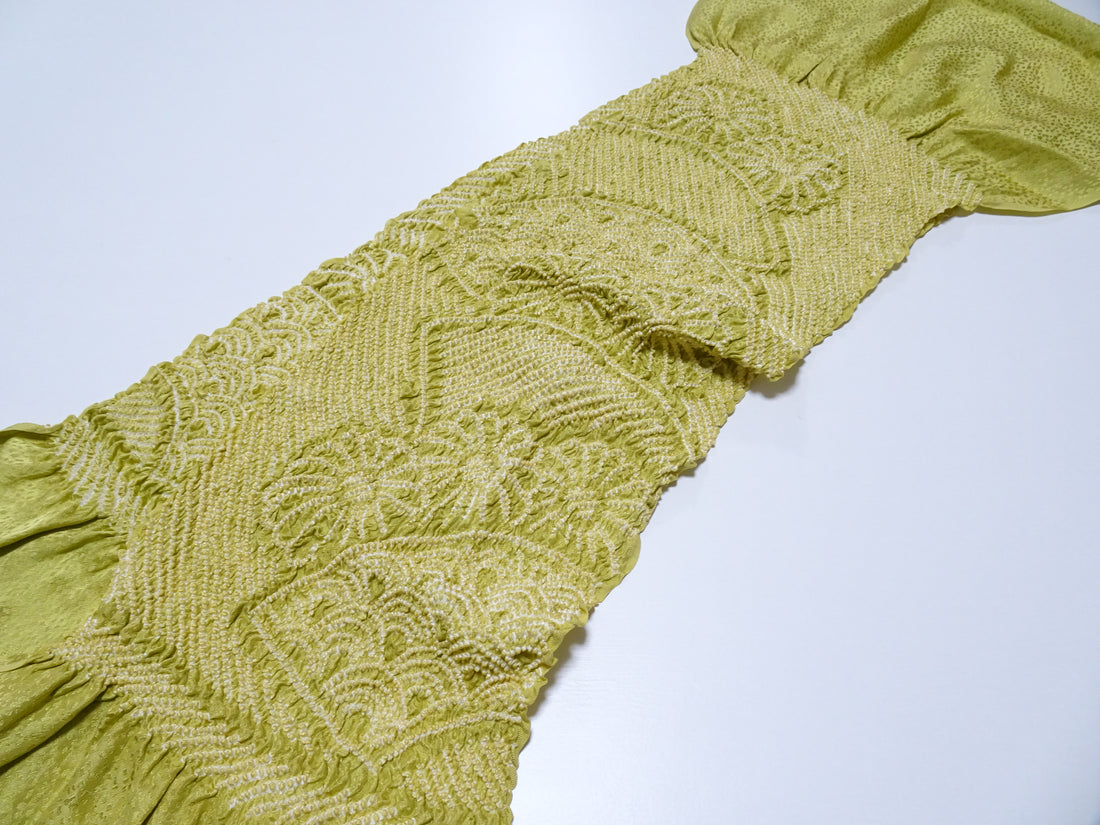Japanese Kimono Silk Obi Age Shibori  18079