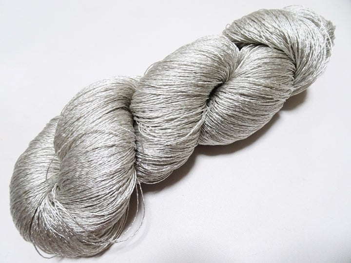 Japanese Vintage High Class Rare Silk Thread Mixture of Silvert embroidery 18491