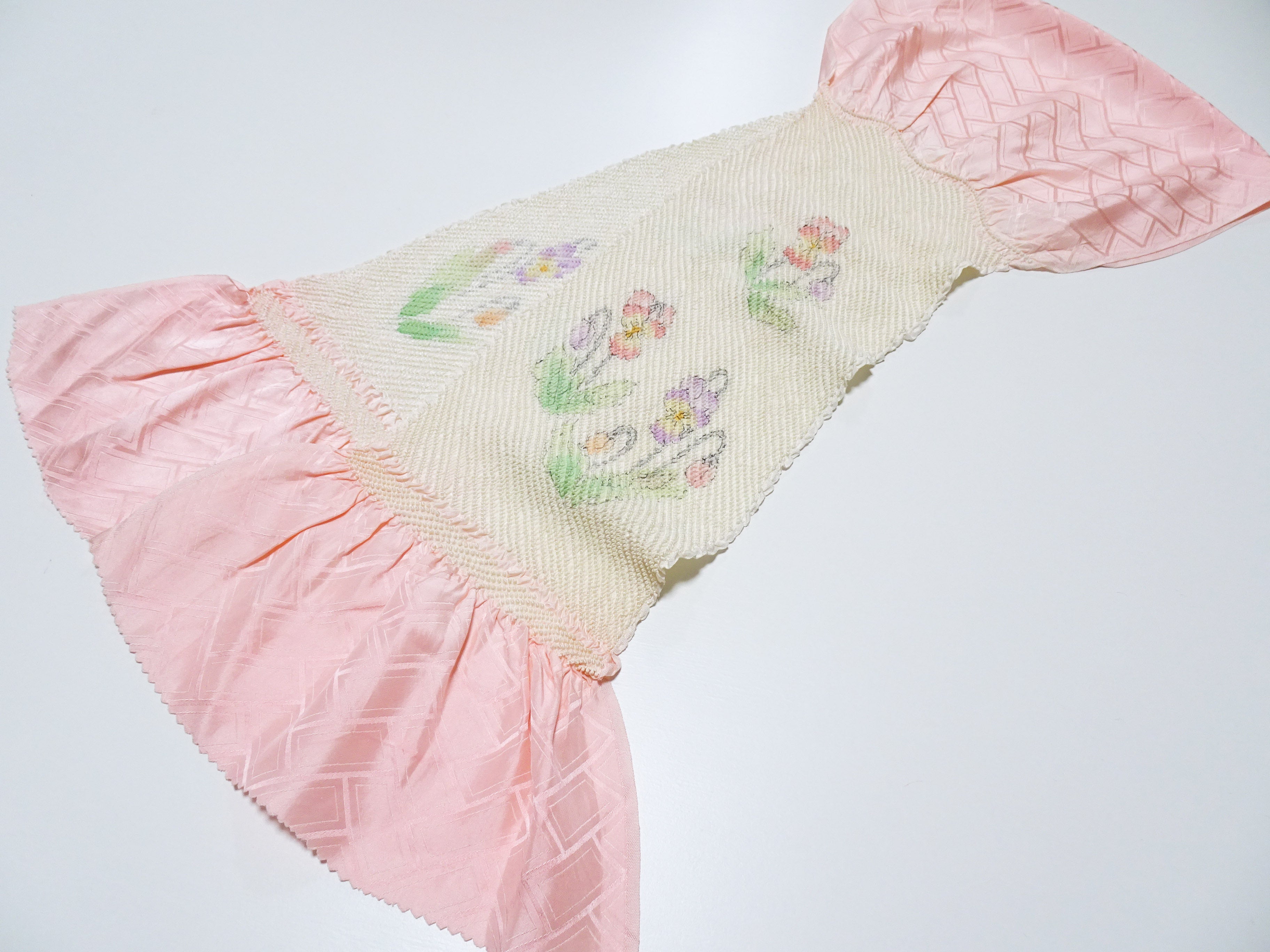 Japanese Kimono Silk Obi Age Shibori  18080