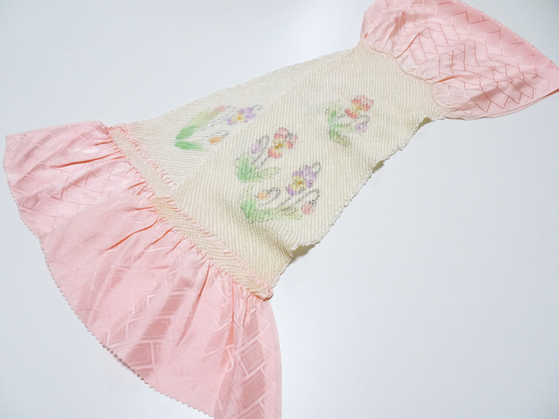 Japanese Kimono Silk Obi Age Shibori  18080