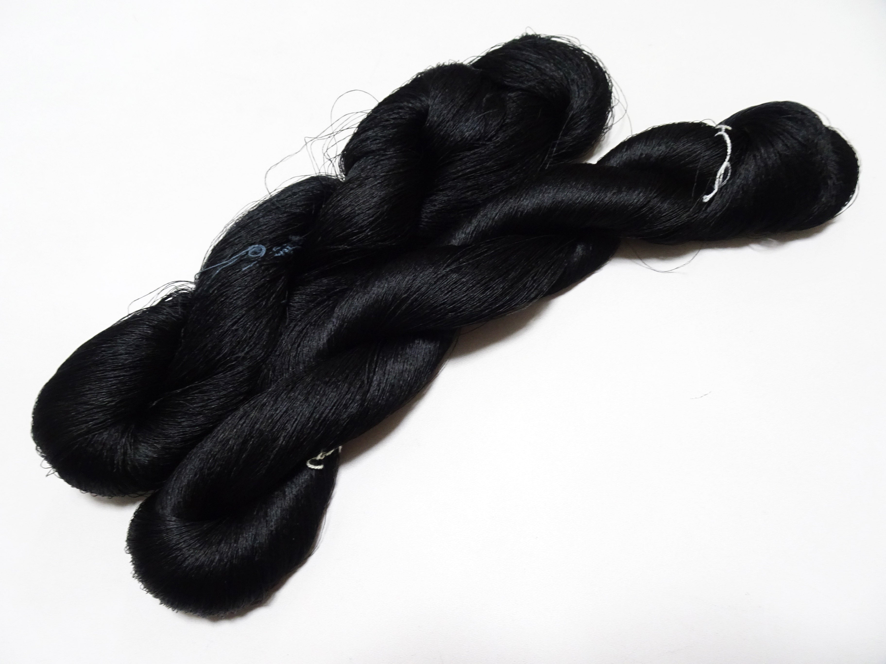 Japanese Vintage Kizome-Dyed Silk Thread 2sets Black 19003