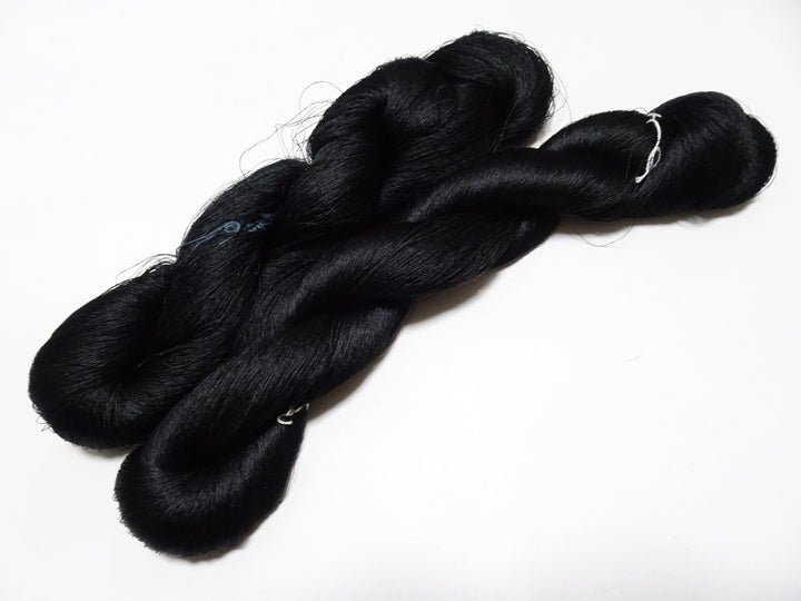 Japanese Vintage Kizome-Dyed Silk Thread 2sets Black 19003