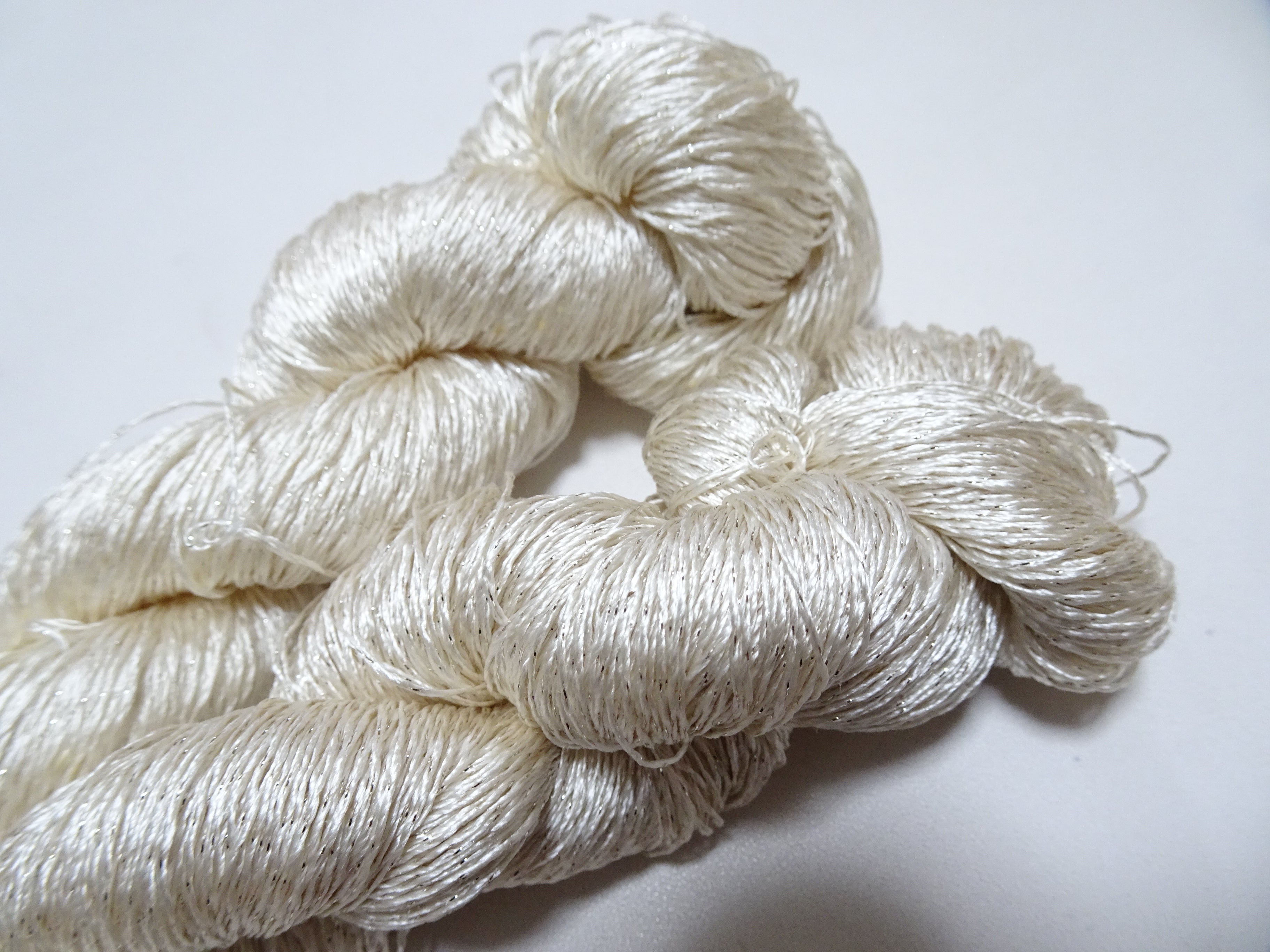 Japanese Vintage High Class Rare Silk Thread 2sets Mixture of Silver embroidery 15979