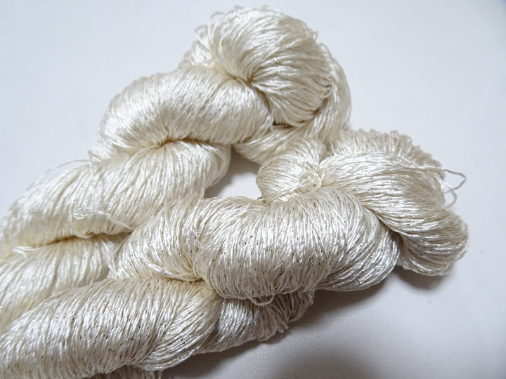 Japanese Vintage High Class Rare Silk Thread 2sets Mixture of Silver embroidery 15979