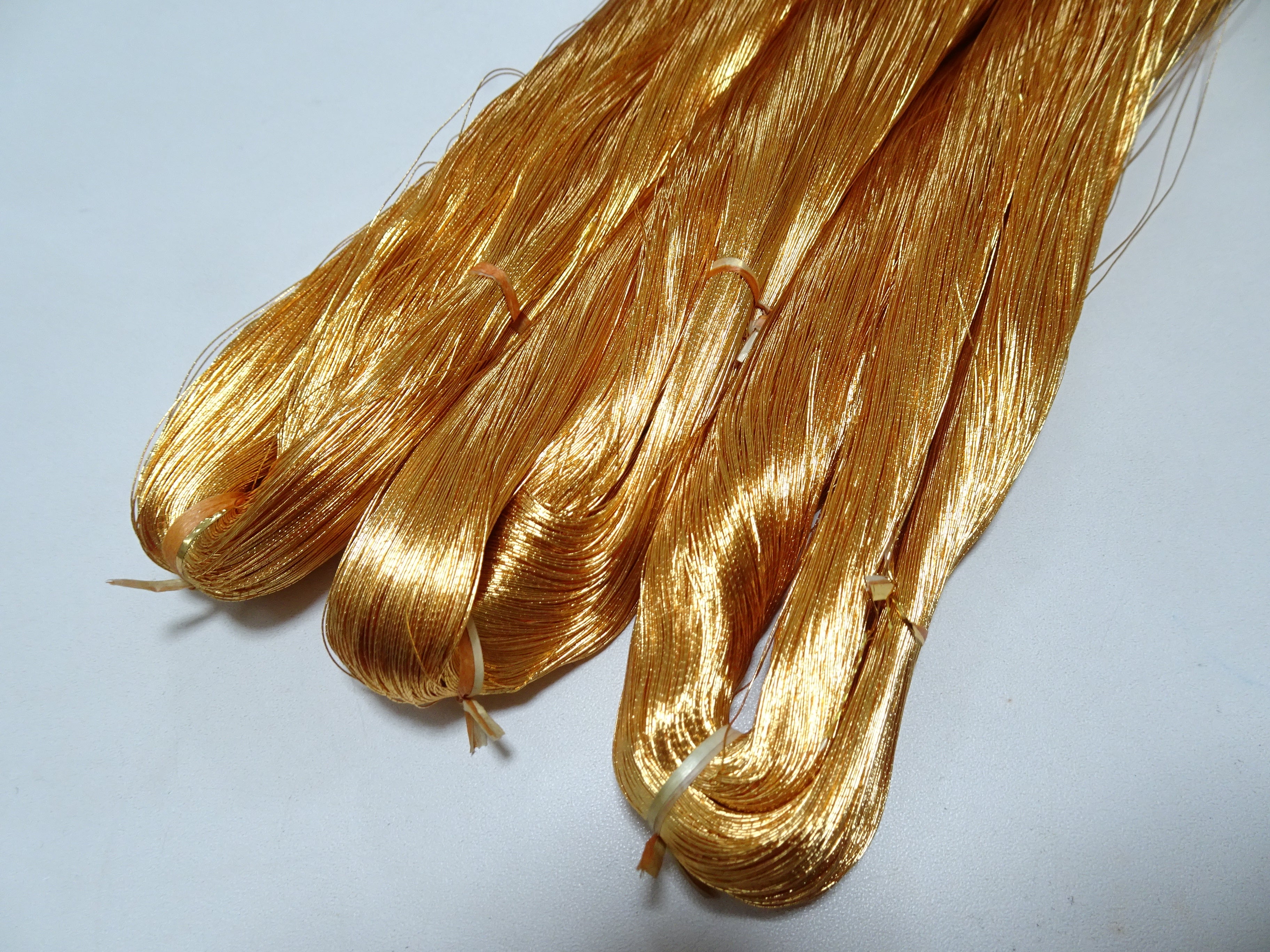 Special price!! Japanese Vintage Superb Gold Leaf Thread 3sets embroidery 3000M 16673  0.27mm