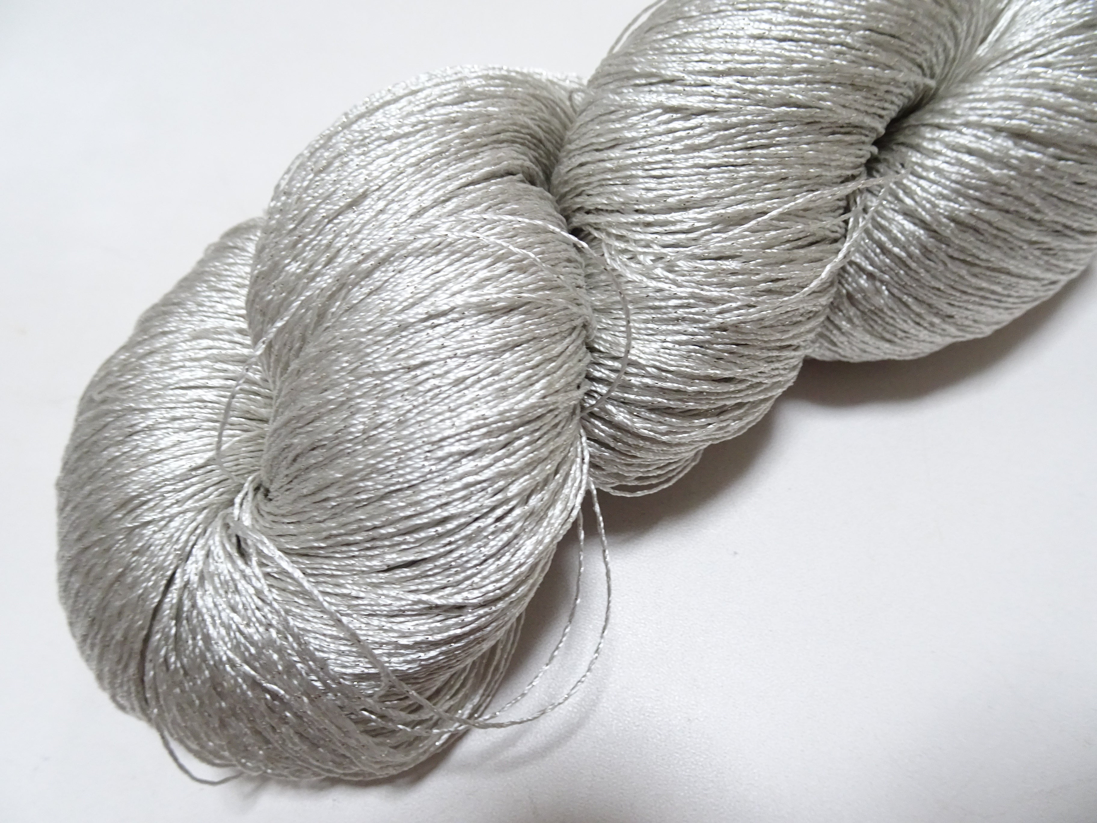 Japanese Vintage High Class Rare Silk Thread Mixture of Silvert embroidery 18491