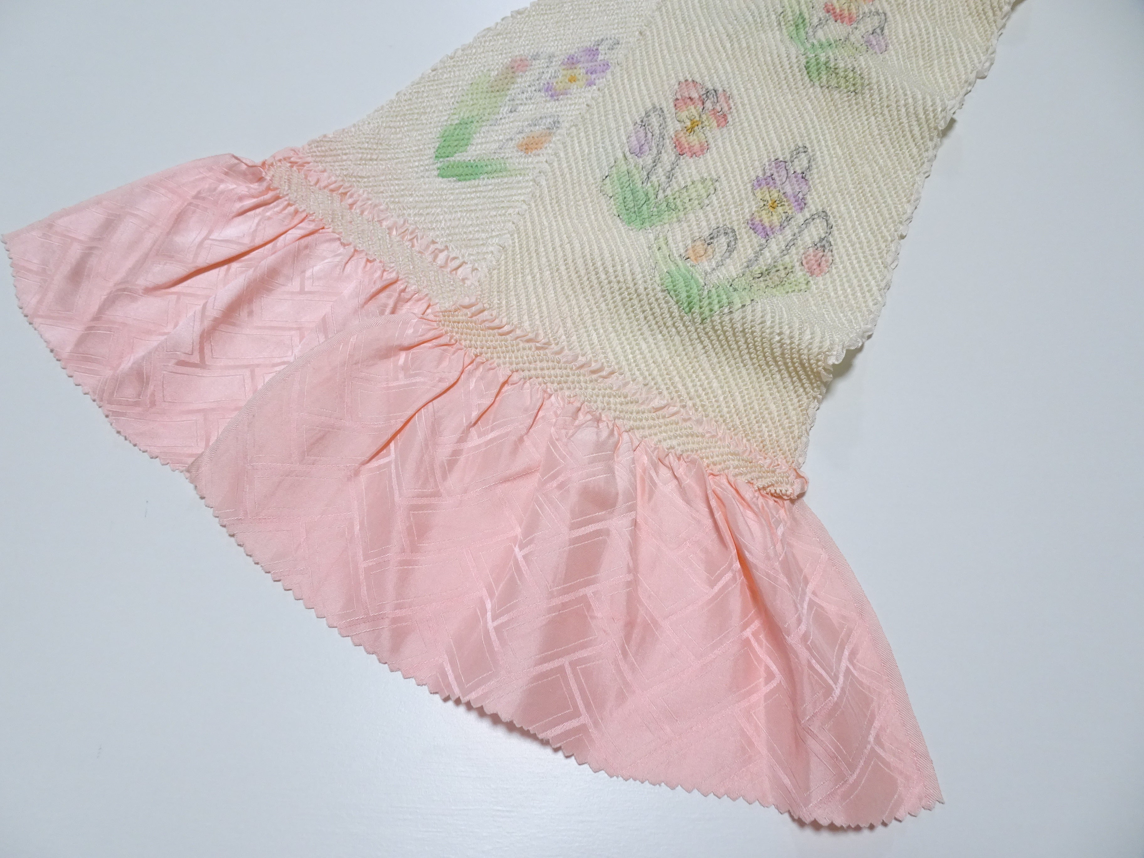 Japanese Kimono Silk Obi Age Shibori  18080