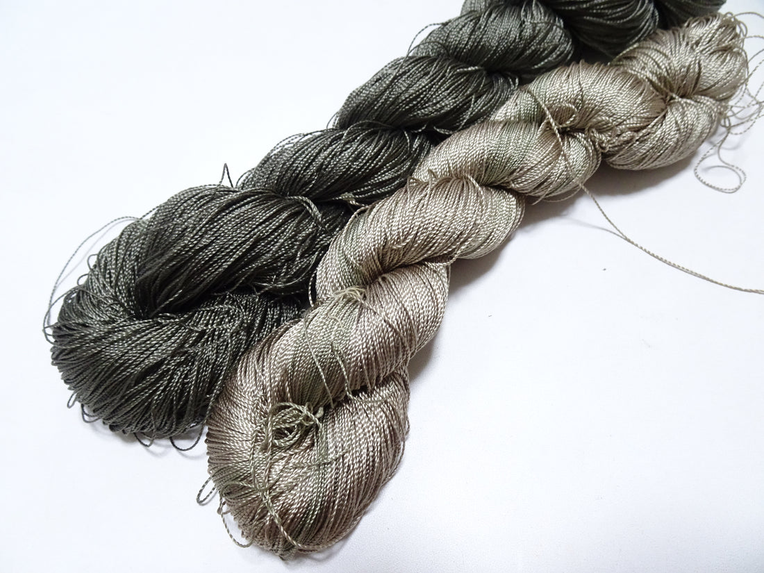 Japanese Vintage Strong Twisted Silk Thread 2sets Embroidery & Weaving 17596