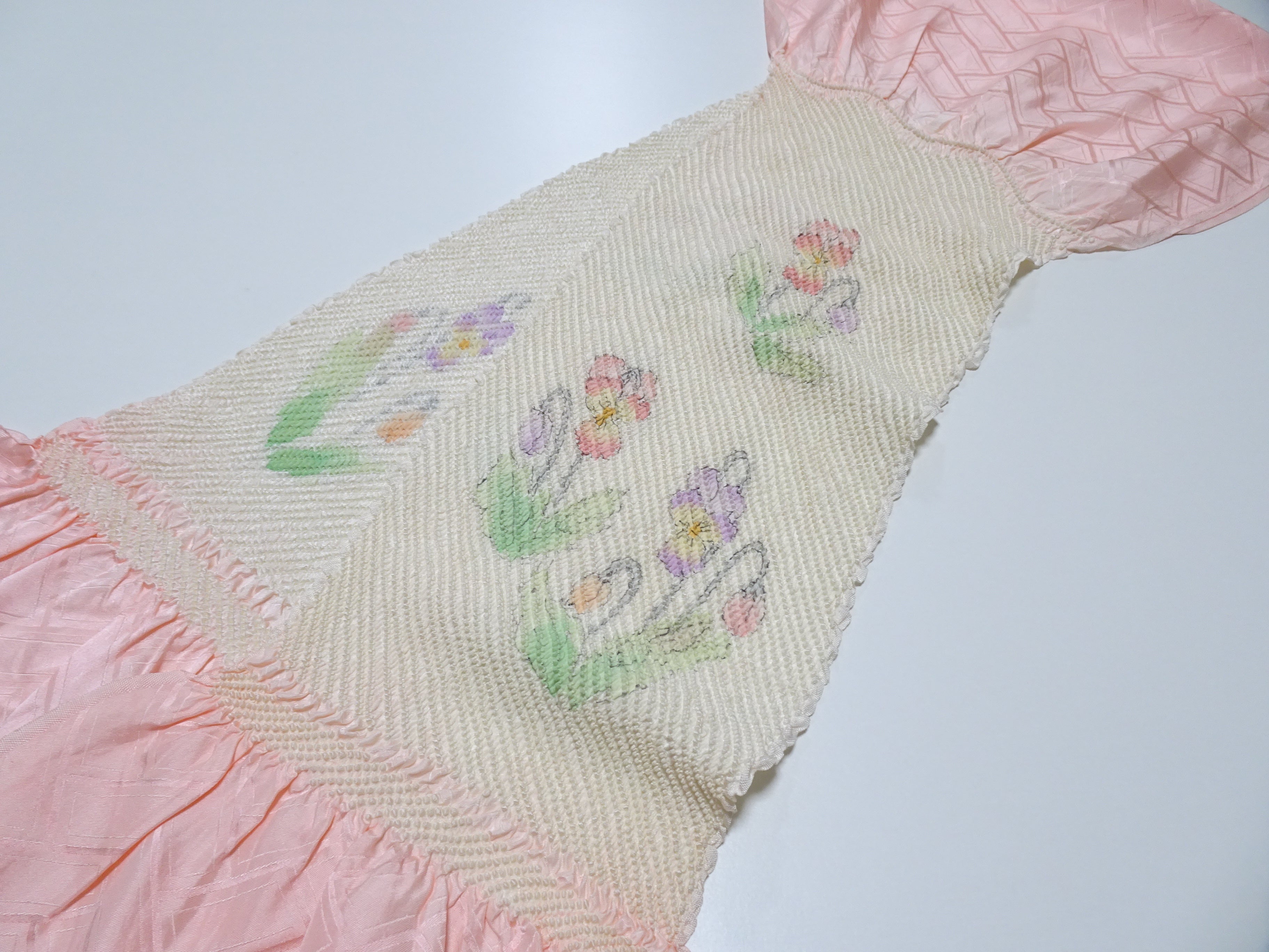Japanese Kimono Silk Obi Age Shibori  18080