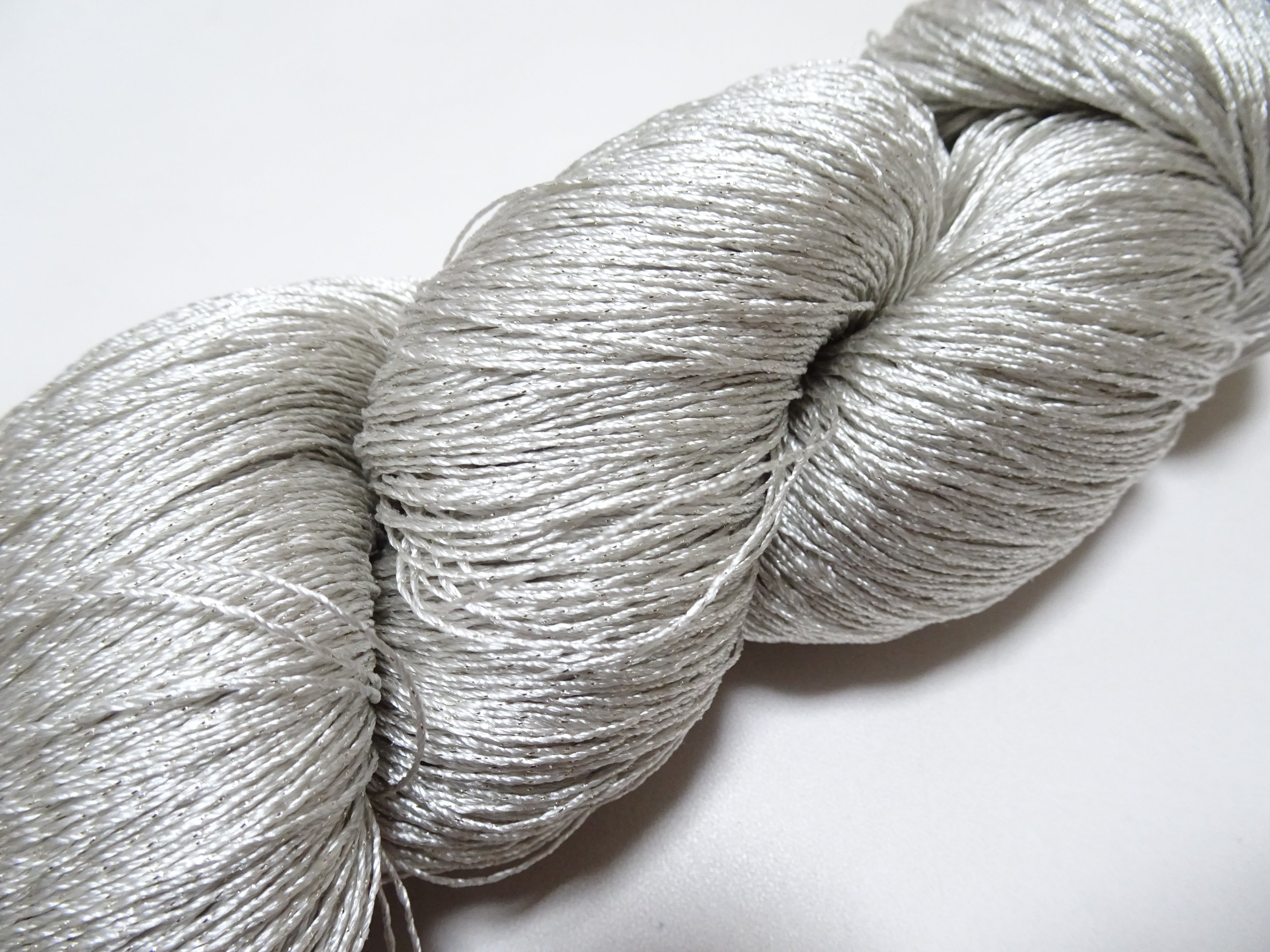 Japanese Vintage High Class Rare Silk Thread Mixture of Silvert embroidery 18491