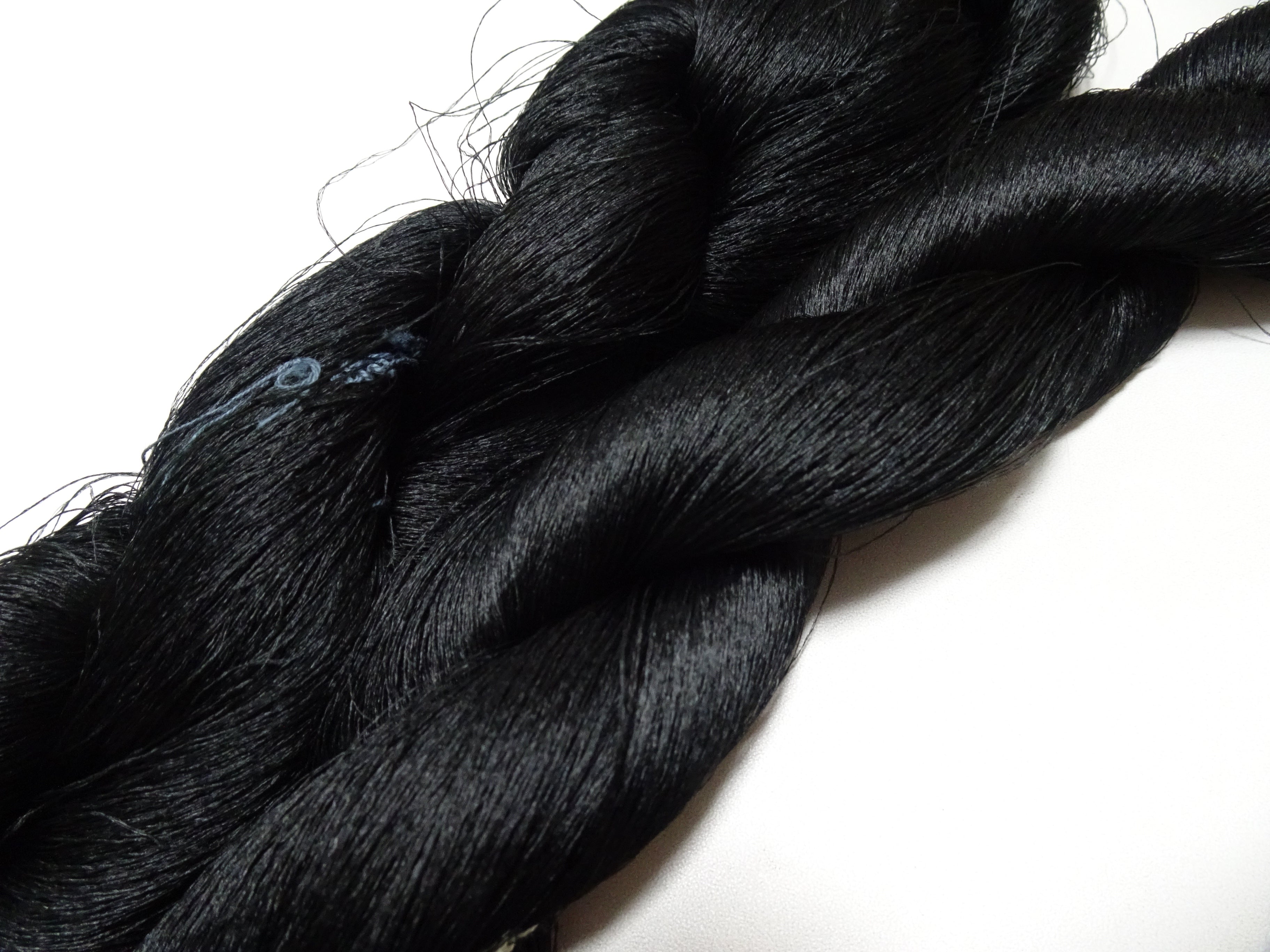Japanese Vintage Kizome-Dyed Silk Thread 2sets Black 19003