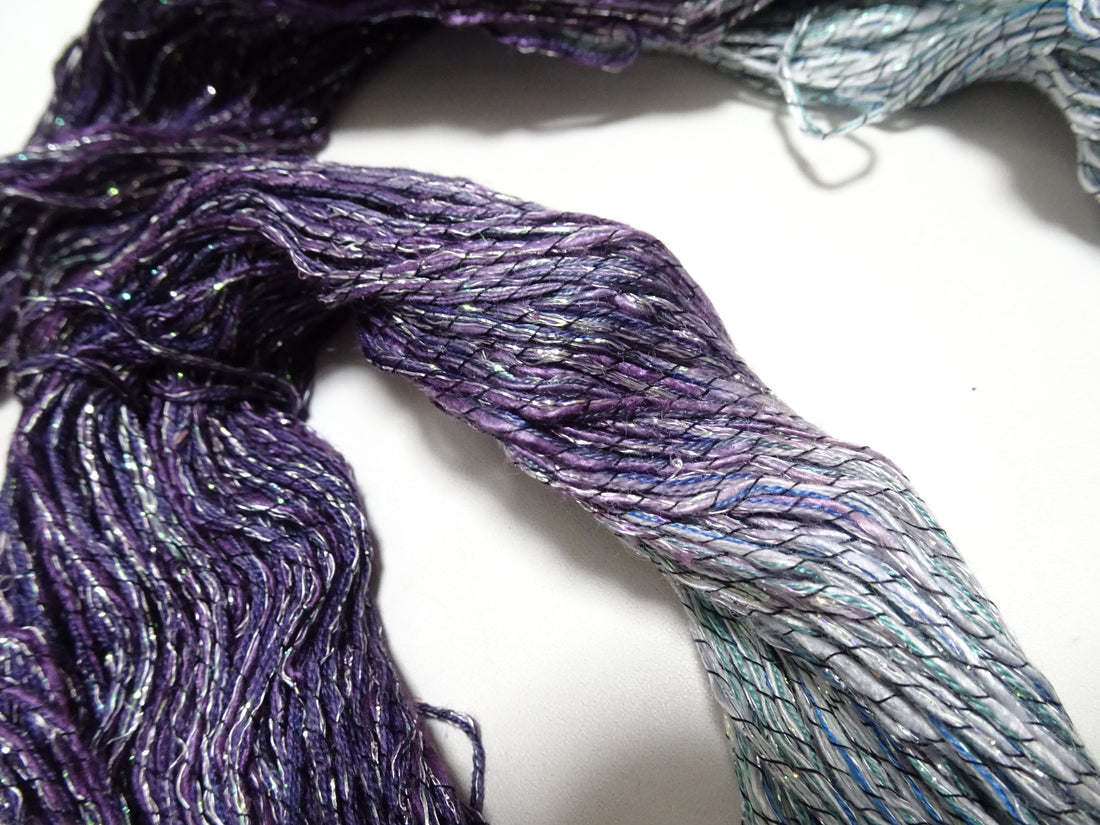 Japanese Tanaka Gen Silk – One-of-a-Kind Hand-Dyed Artistic Silk Wool Thread(Silk87% Wool13%), Rare Japanese Artisan Yarn, Limited Stock 16562