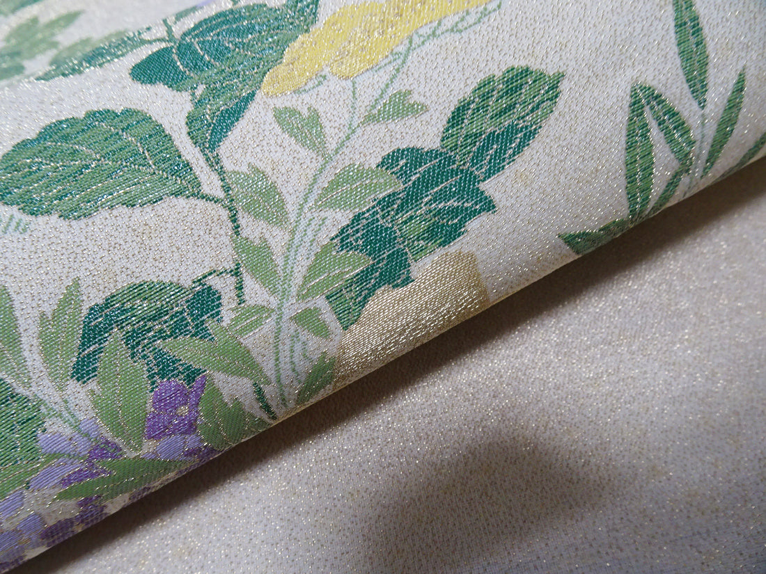 Japanese vintage Rare Silk sample fabric Juko Ori  9651