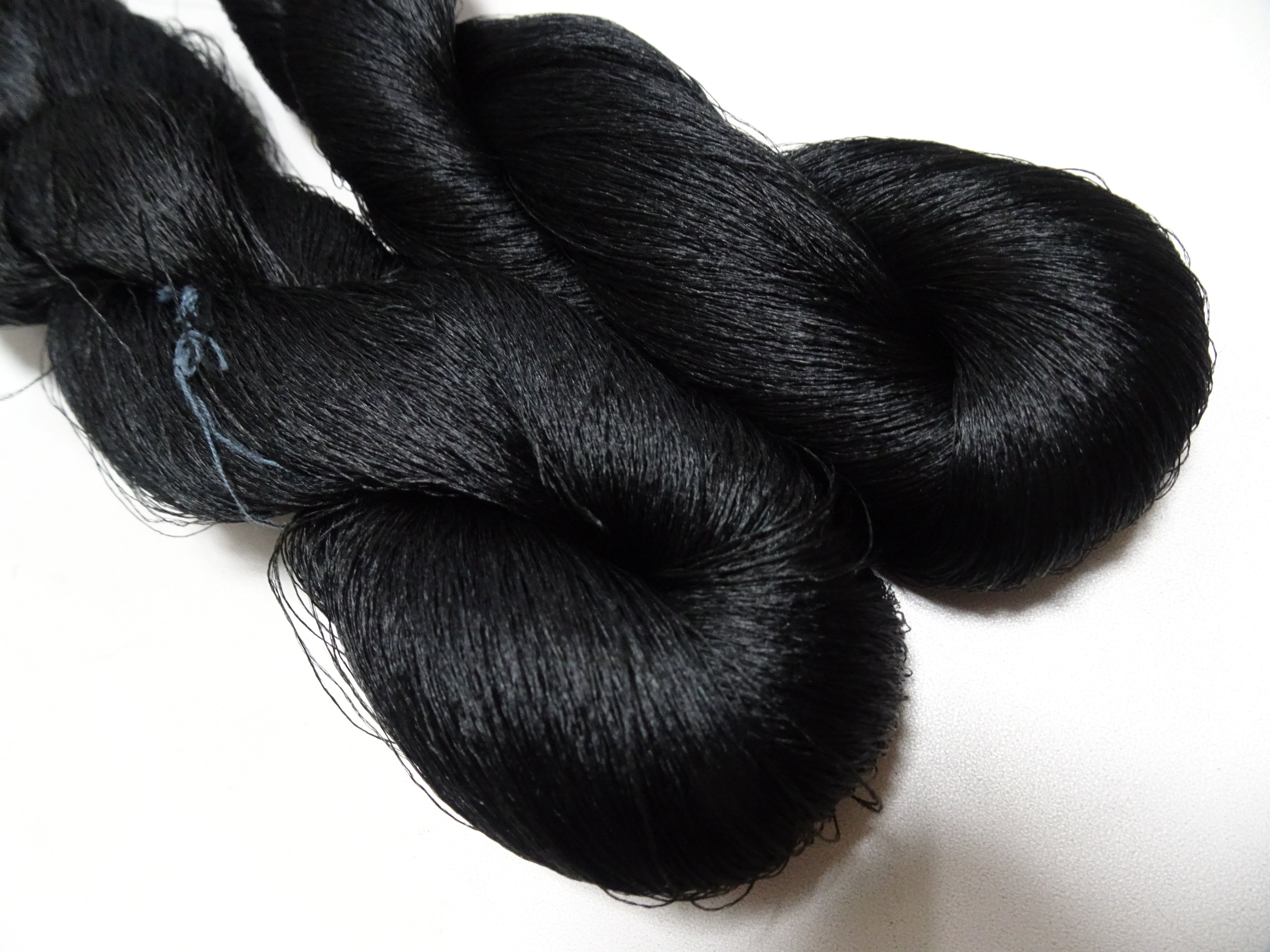 Japanese Vintage Kizome-Dyed Silk Thread 2sets Black 19003