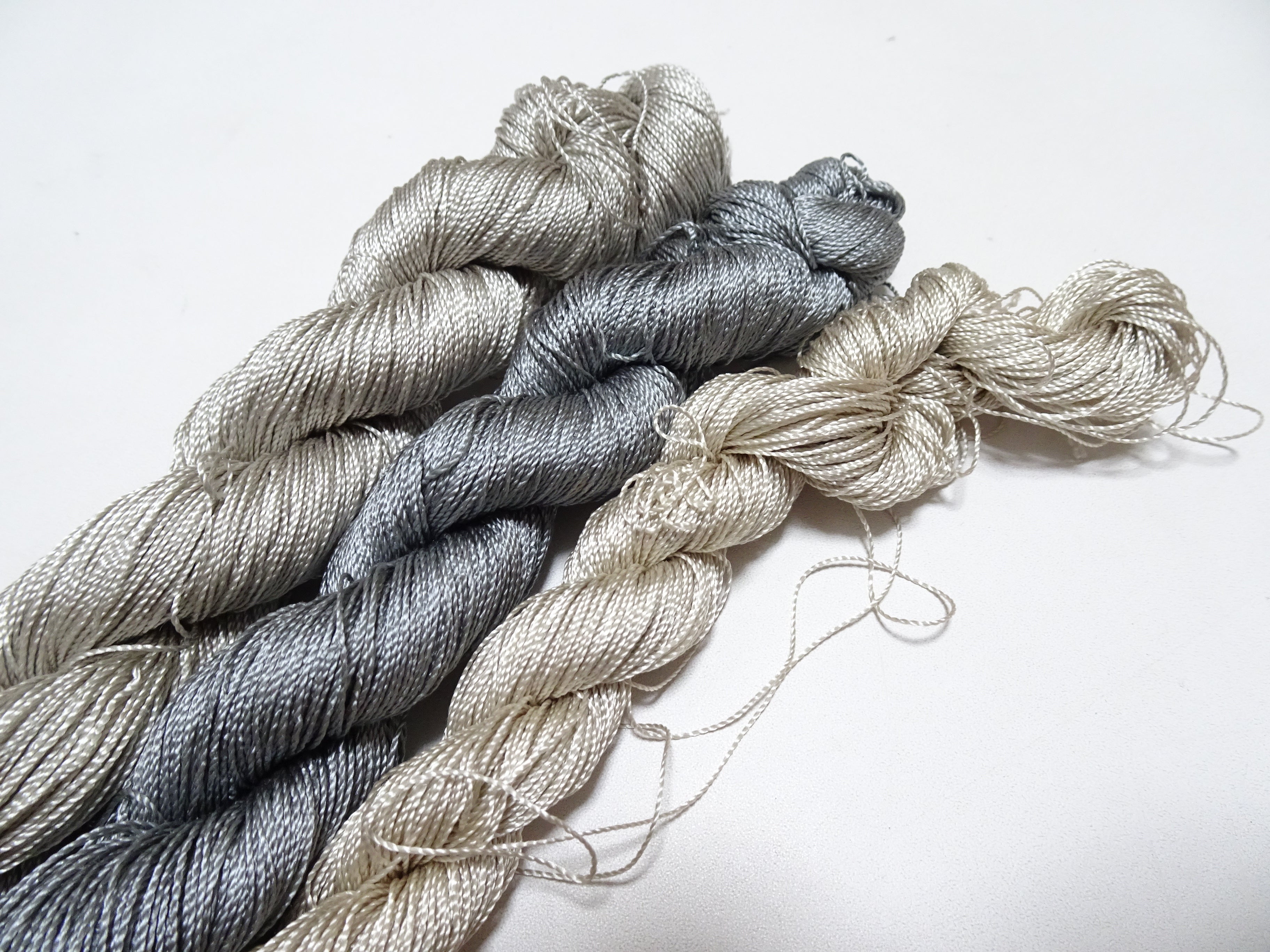 Japanese Vintage Strong Twisted Silk Thread 3sets Embroidery & Weaving 17597