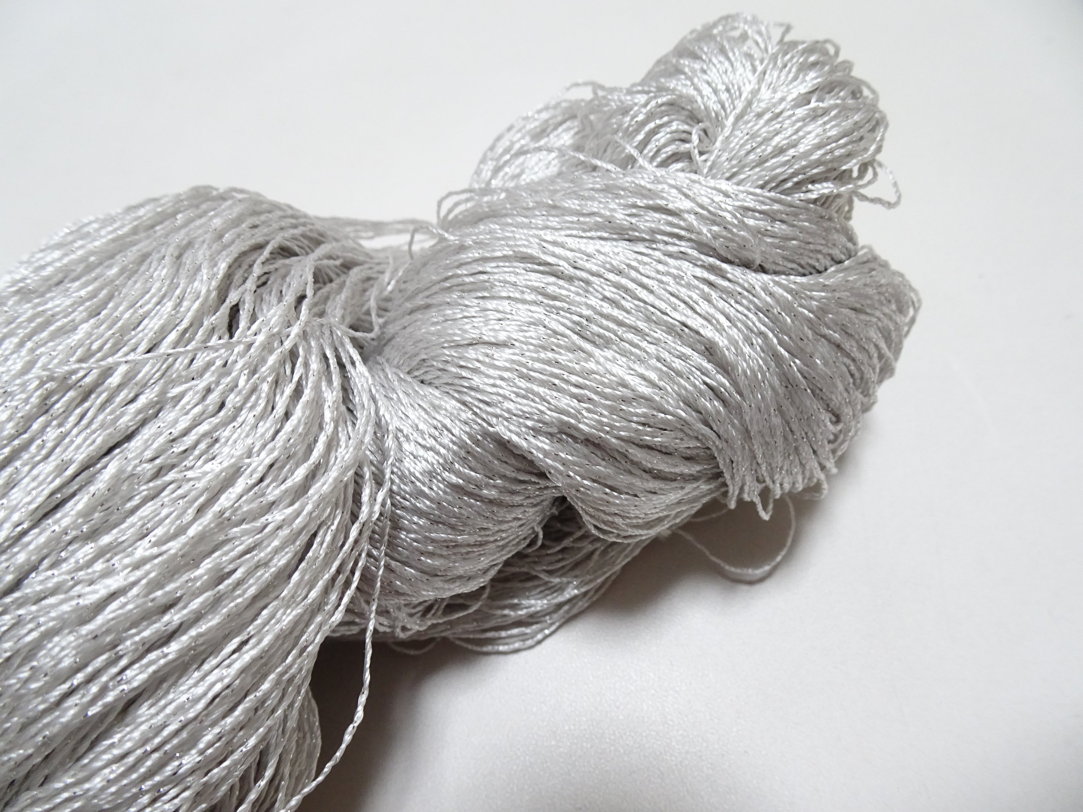 Japanese Vintage High Class Rare Silk Thread Mixture of Silvert embroidery 18492