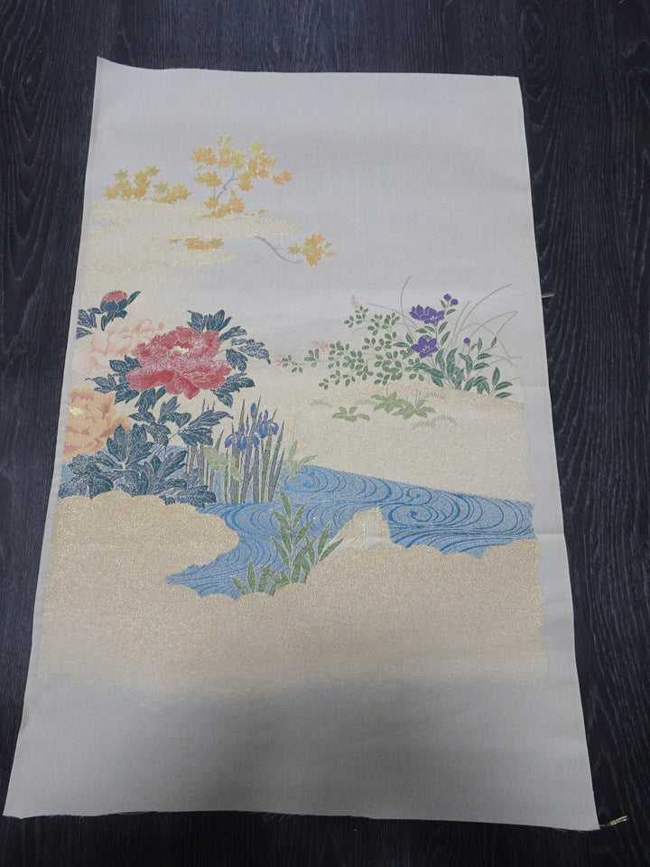 Japanese vintage Rare Silk sample fabric Juko Ori  9652