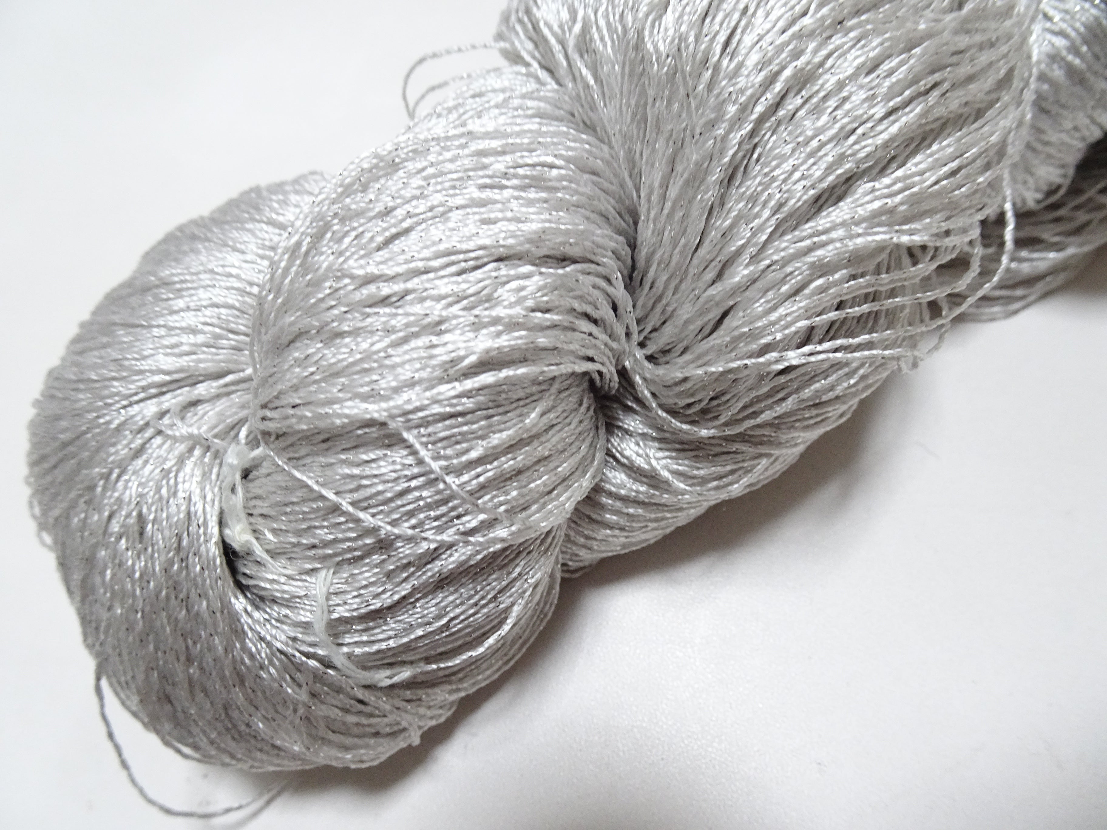 Japanese Vintage High Class Rare Silk Thread Mixture of Silvert embroidery 18492