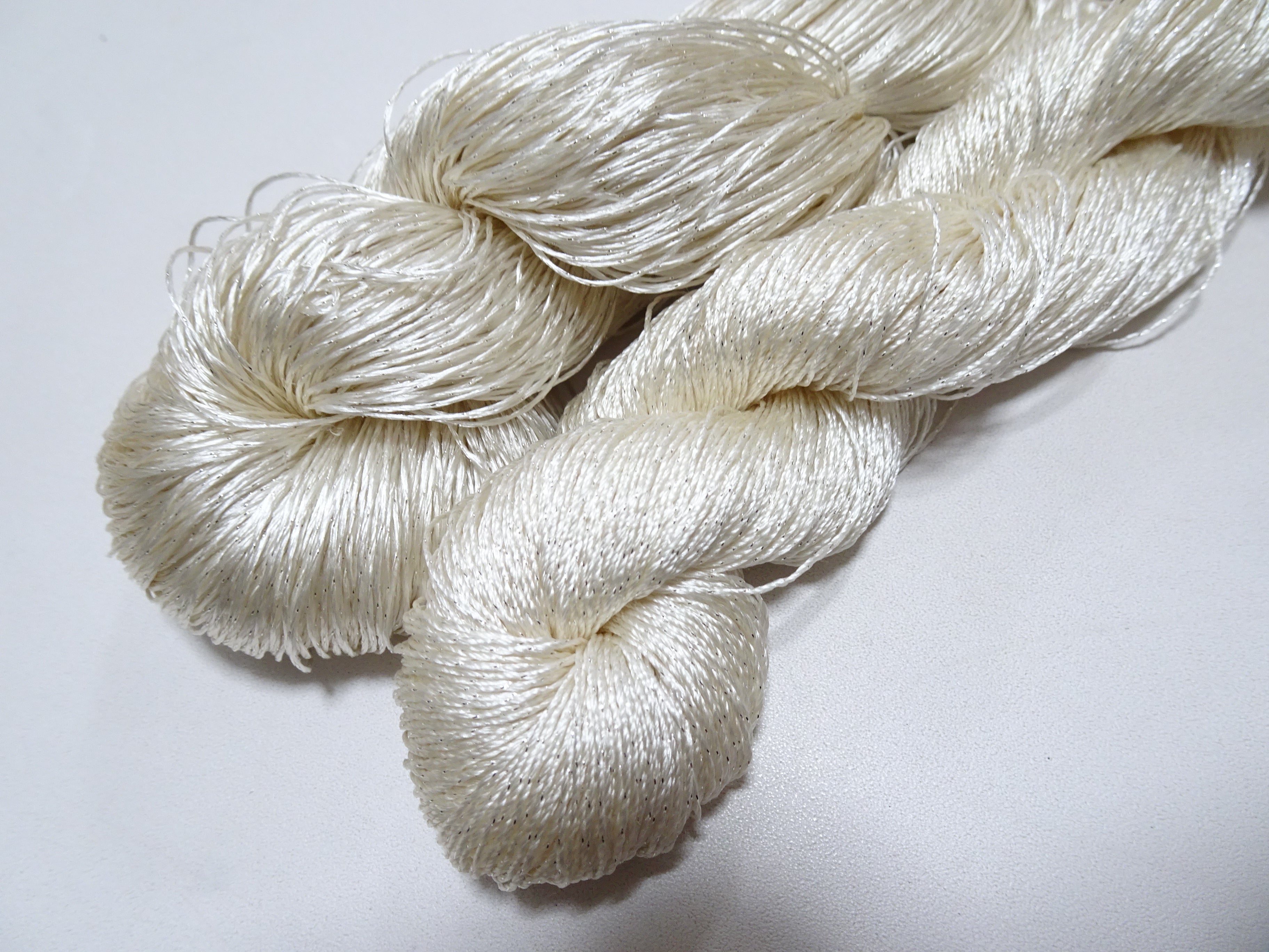 Japanese Vintage High Class Rare Silk Thread 2sets Mixture of Silver embroidery 15980