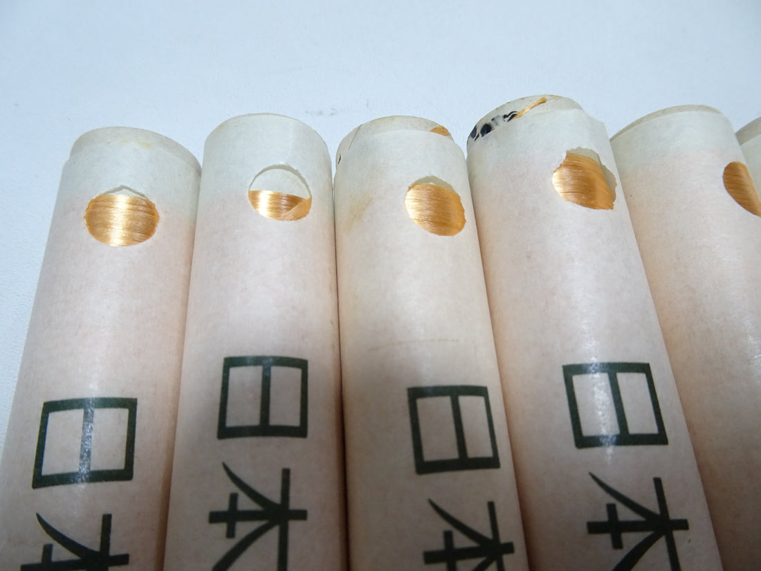 100% Silk Japanese Embroidery Thread – Untwisted Kama-ito Flat Silk – 6 Paper Tubes – Vintage Deadstock 19661