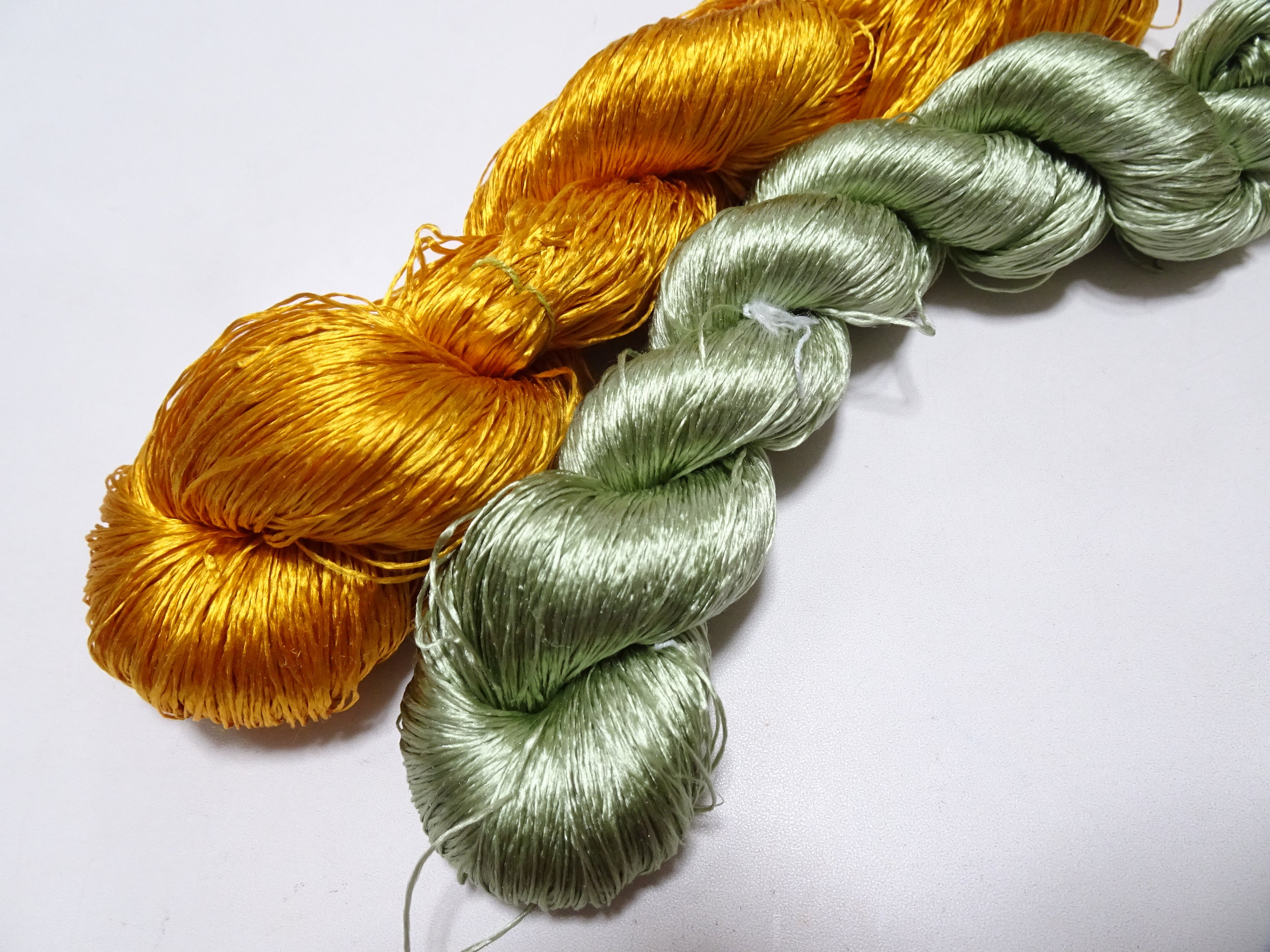 Japanese Vintage Loose Twisted Silk Thread 2sets Embroidery 16872