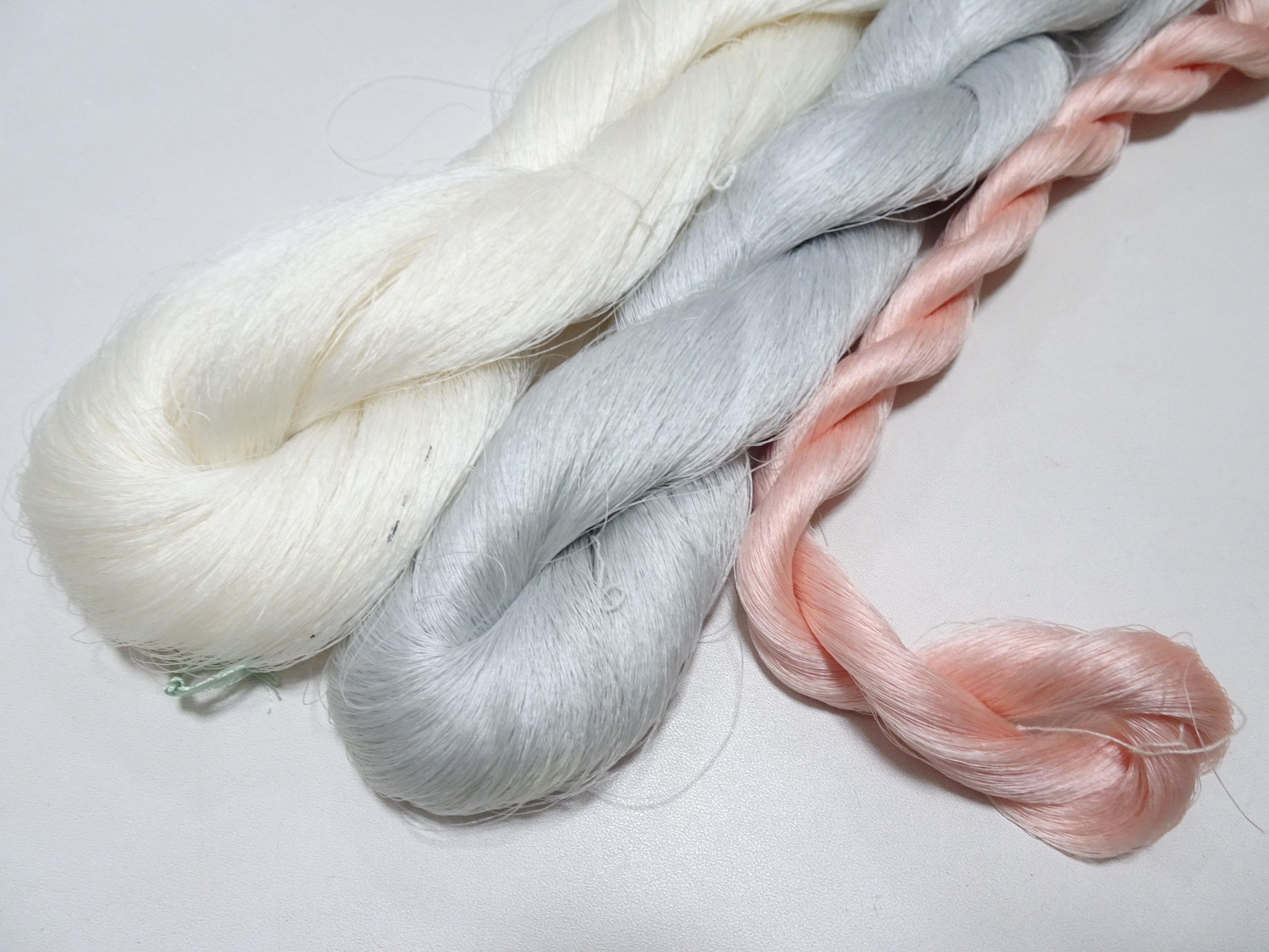 Japanese Vintage Kizome-Dyed Silk Thread 3sets 19004