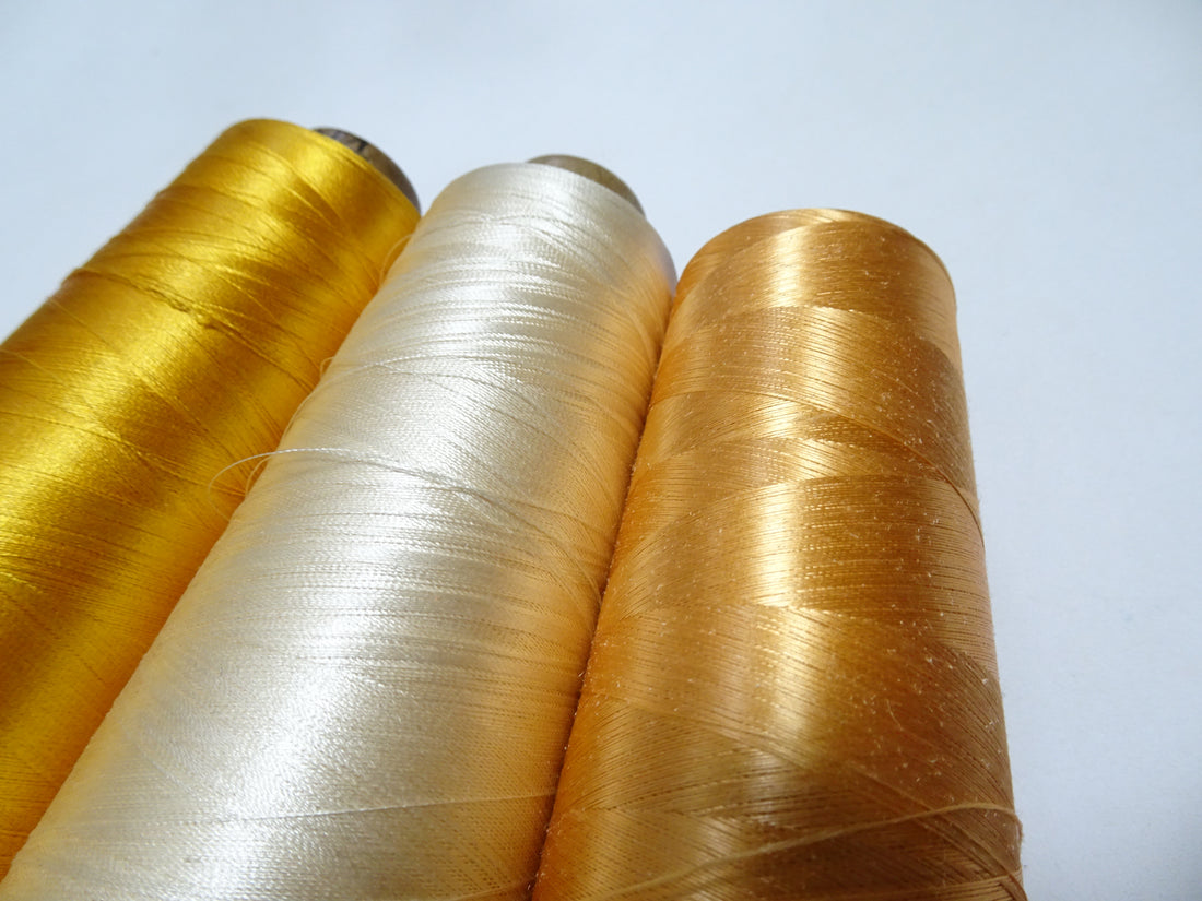 Special Price!! Japanese vintage silk thread 3sets Over 6000M embroidery 15251