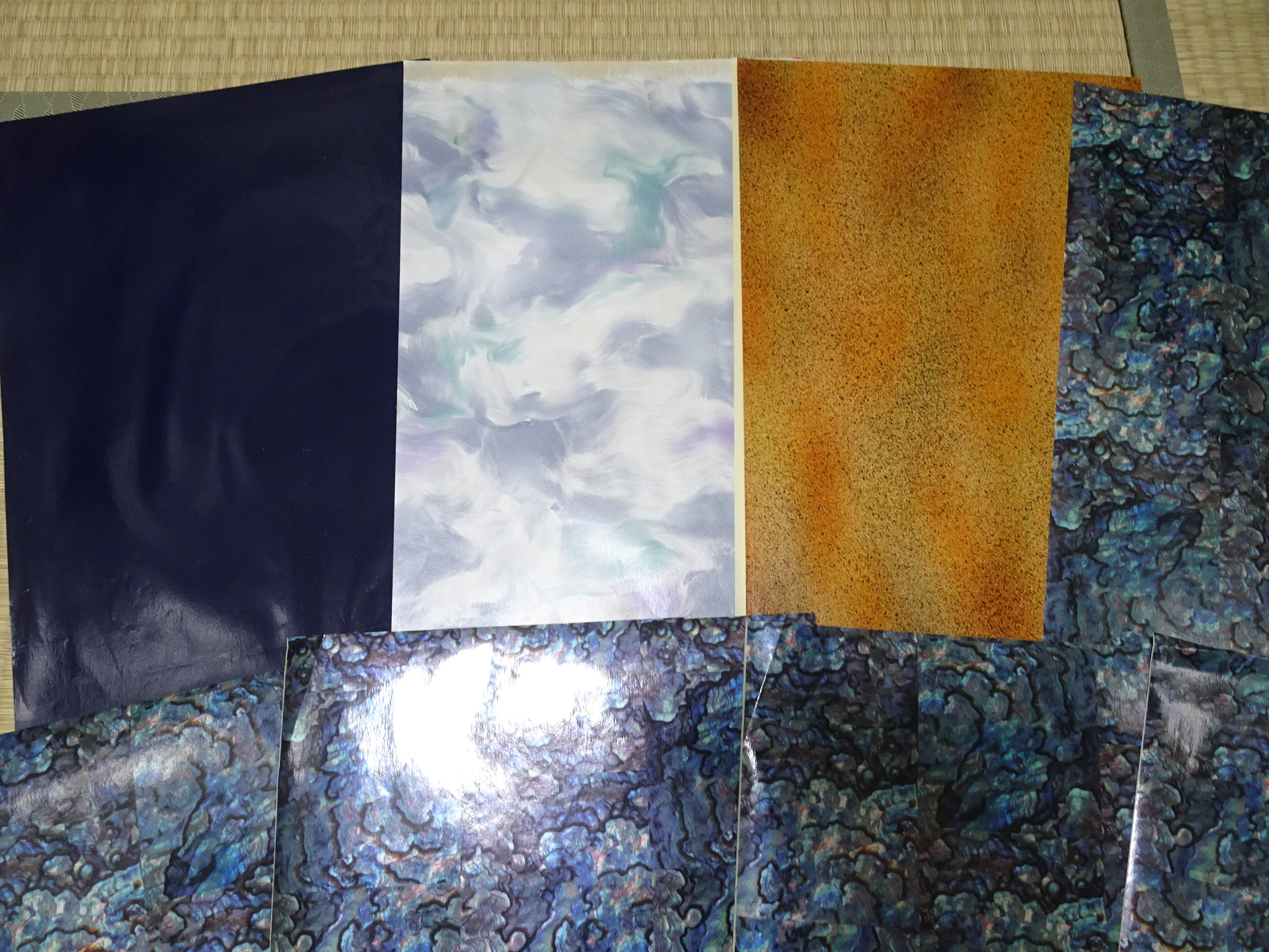 Japanese Vintage Rare Hikibaku Washi Paper 10 sheets 10396