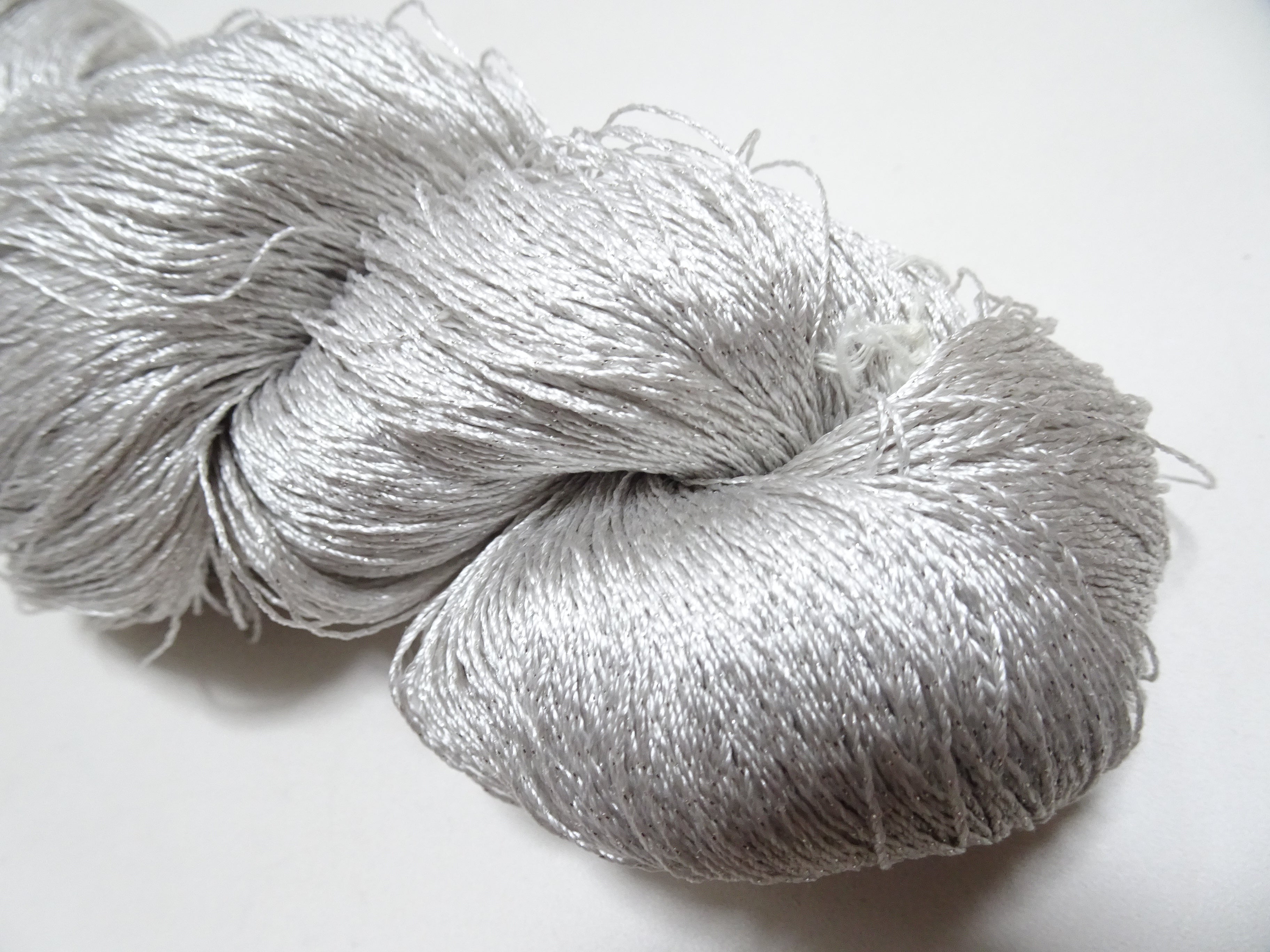 Japanese Vintage High Class Rare Silk Thread Mixture of Silvert embroidery 18492