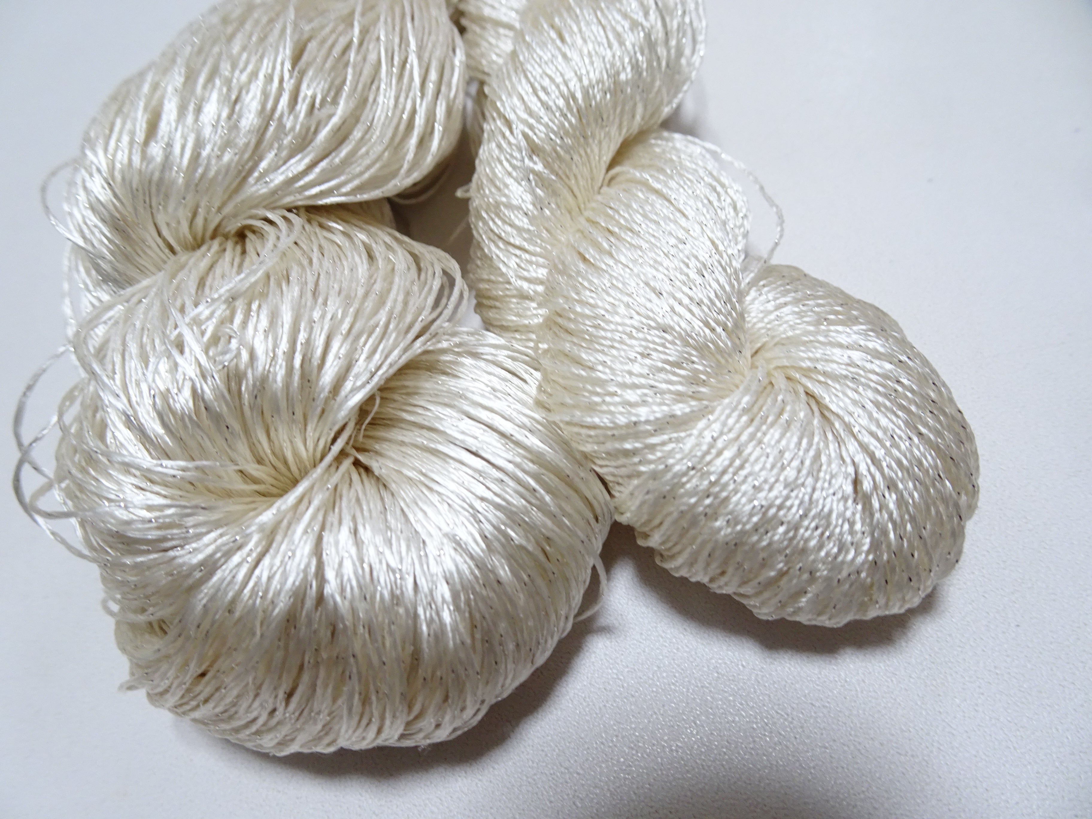 Japanese Vintage High Class Rare Silk Thread 2sets Mixture of Silver embroidery 15980
