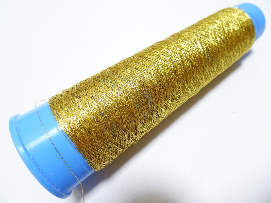 Special price! Japanese vintage rare Superb 24K gold leaf thread 100M embroidery 1 washable  0.16mm