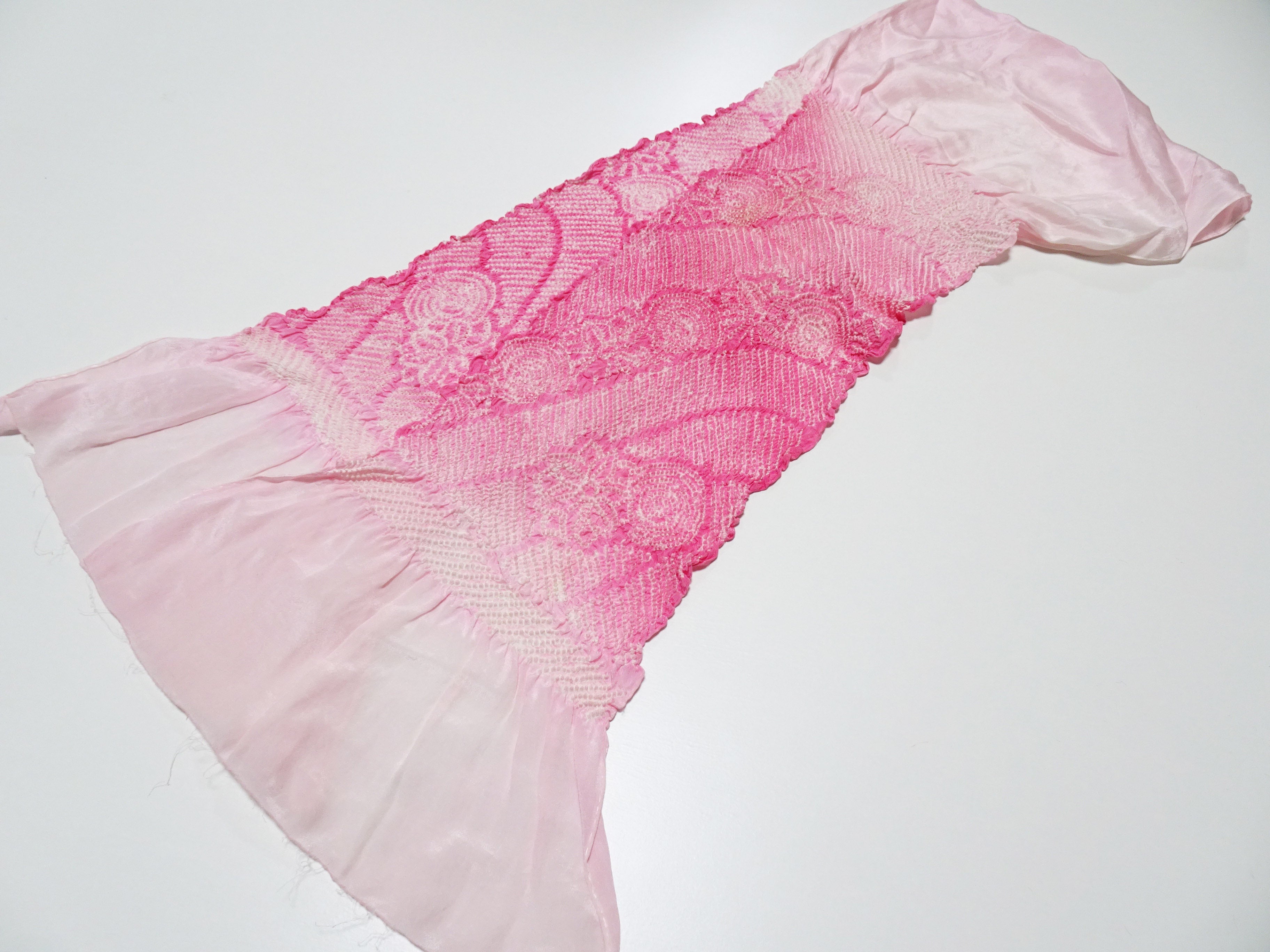 Japanese Kimono Silk Obi Age Shibori  18082