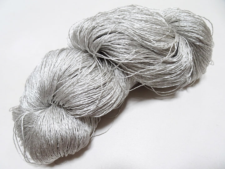 Japanese Vintage High Class Rare Silk Thread Mixture of Silvert embroidery 18493