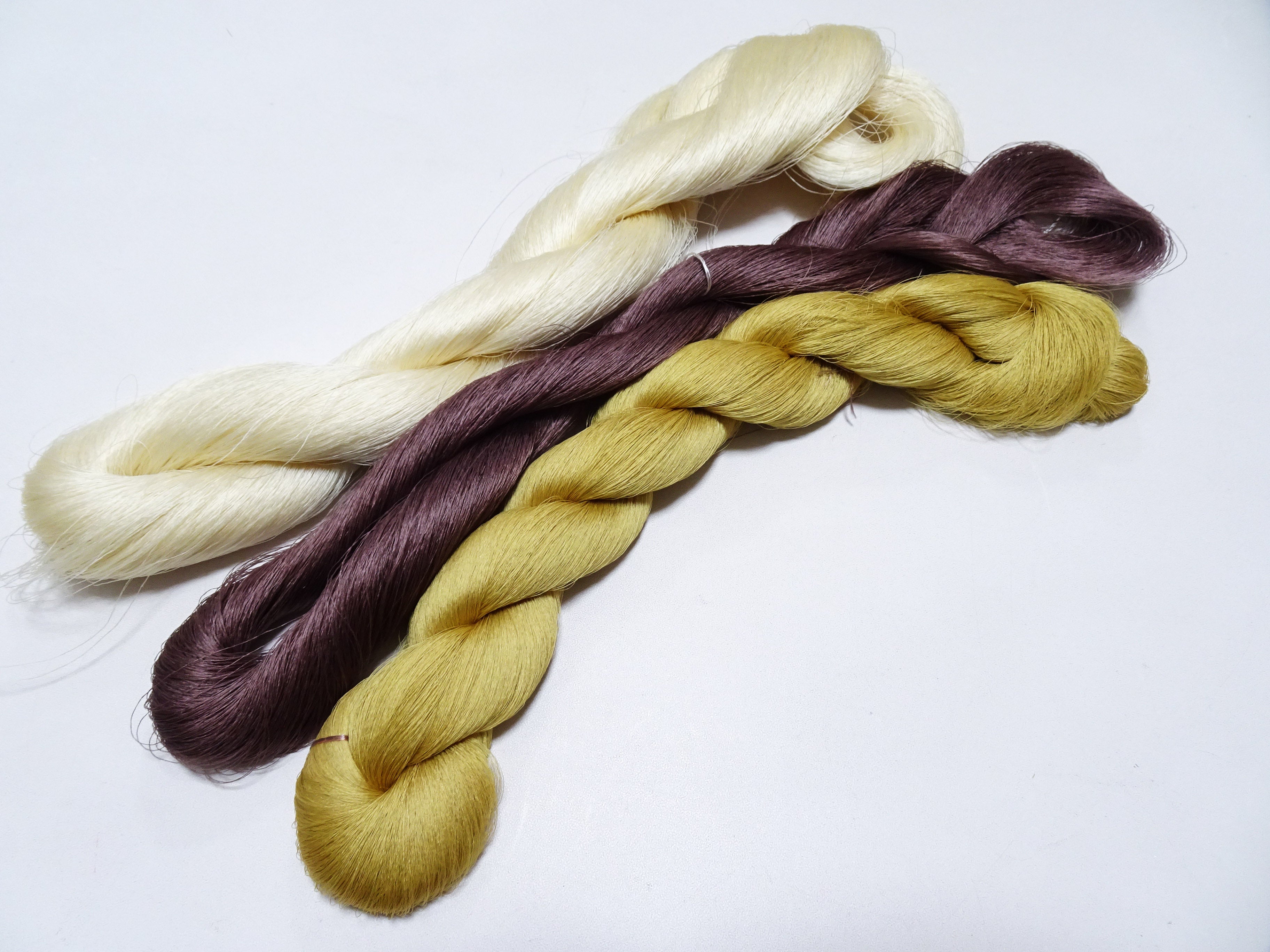 Japanese Vintage Kizome-Dyed Silk Thread 3sets 19005
