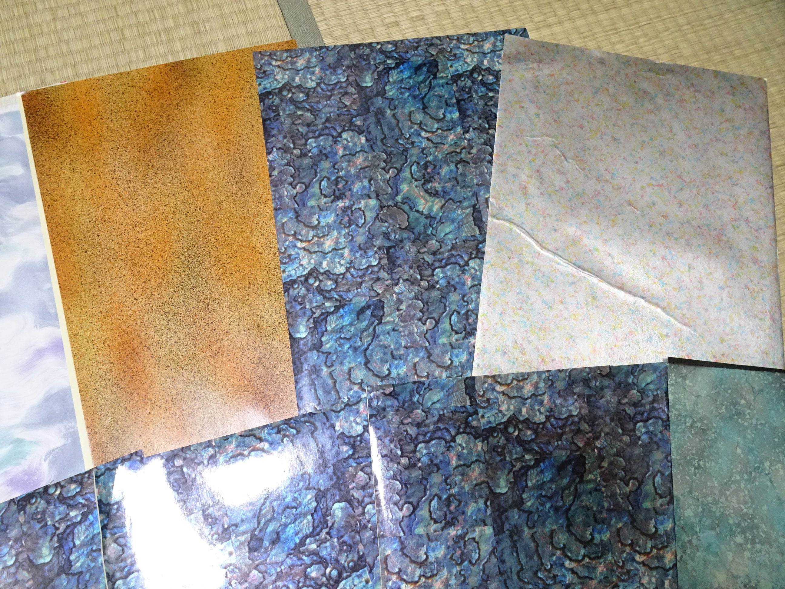 Japanese Vintage Rare Hikibaku Washi Paper 10 sheets 10396