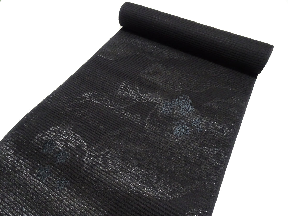Japanese Ro Silk Bolts  Black / Omi Dyeing 17503